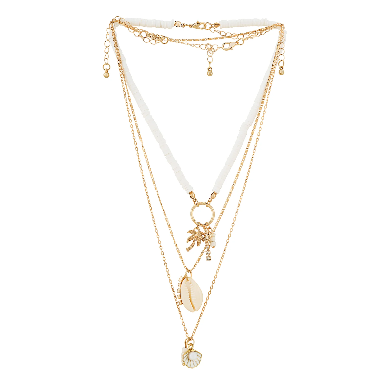 Islae Gold and White Seashell Necklace - Image 3