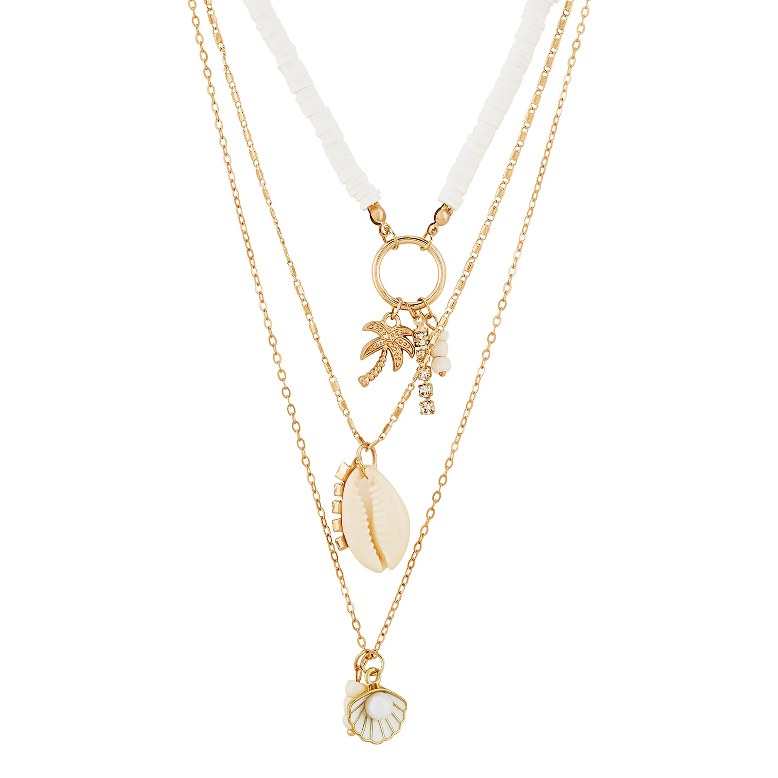 Islae Gold and White Seashell Necklace - Image 4