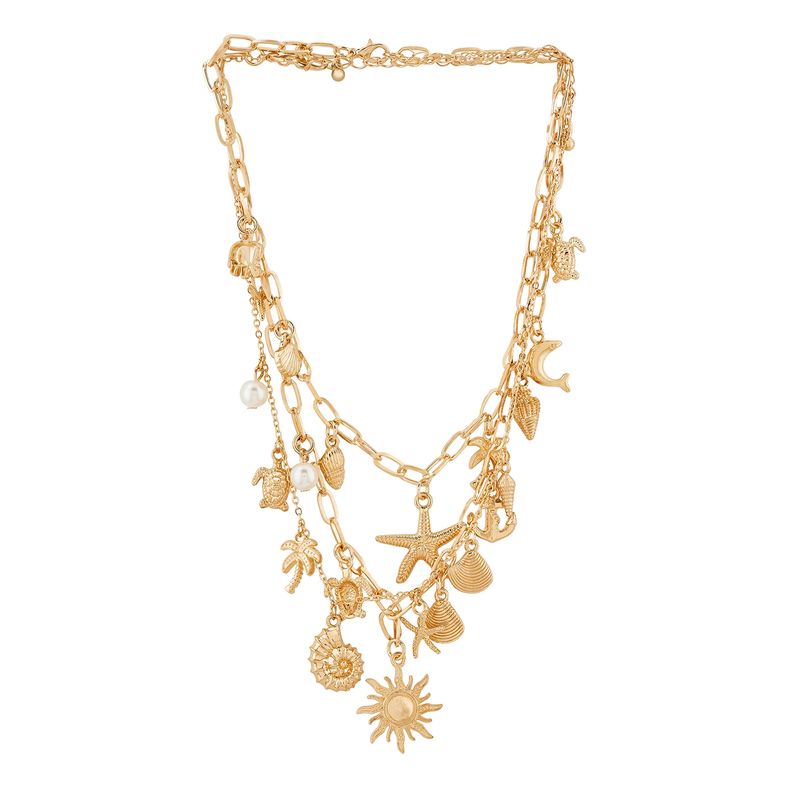 Islena Layered Gold Necklace - Image 3