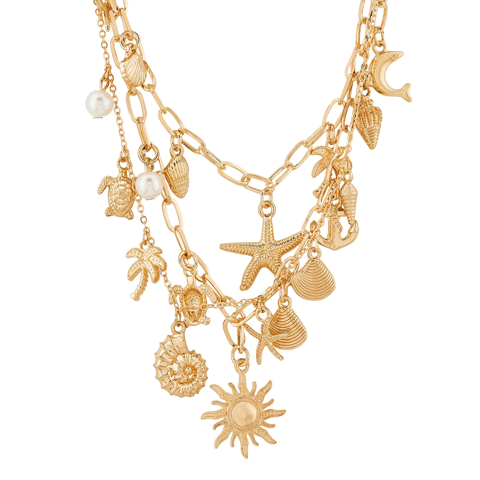 Islena Layered Gold Necklace - Image 4