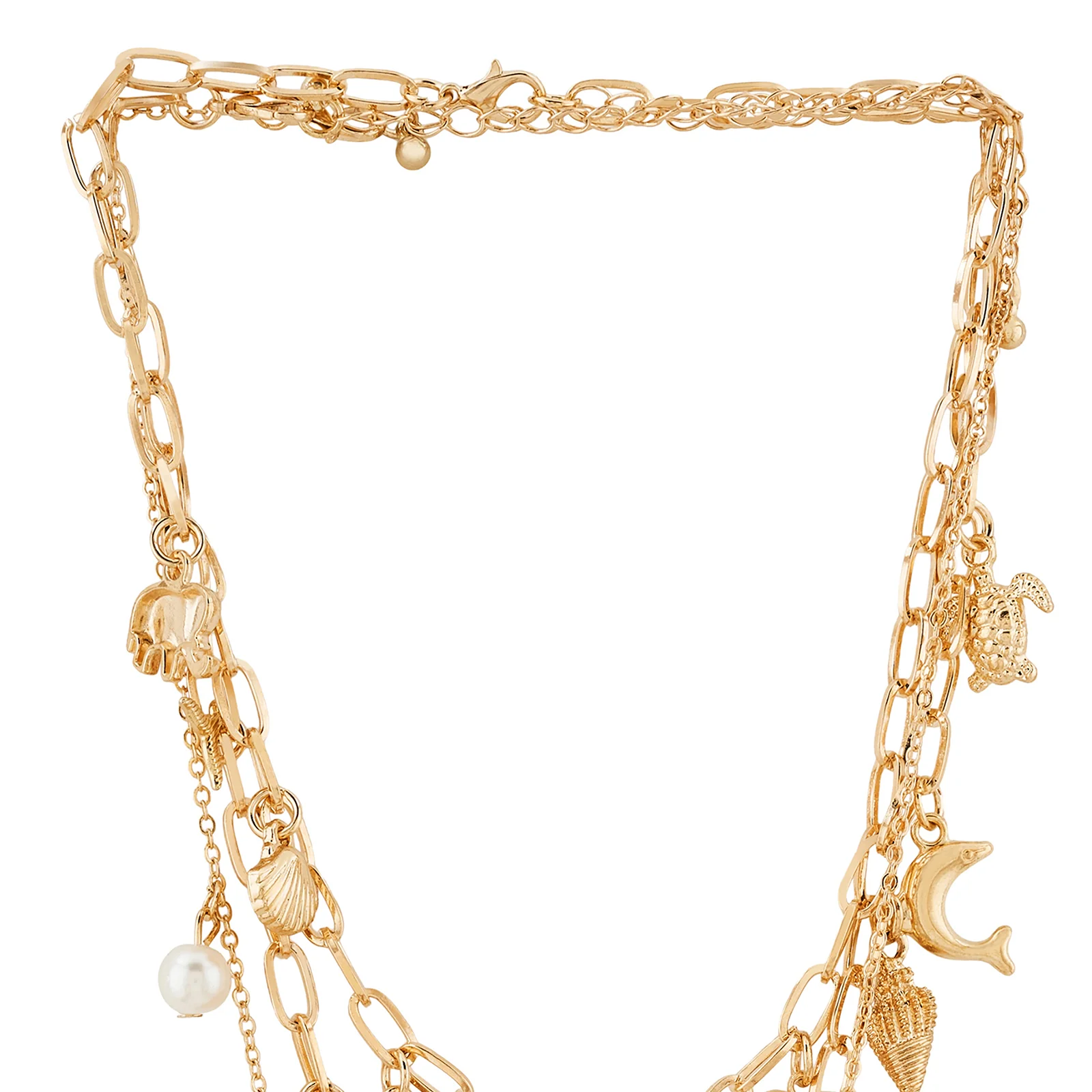 Islena Layered Gold Necklace - Image 5