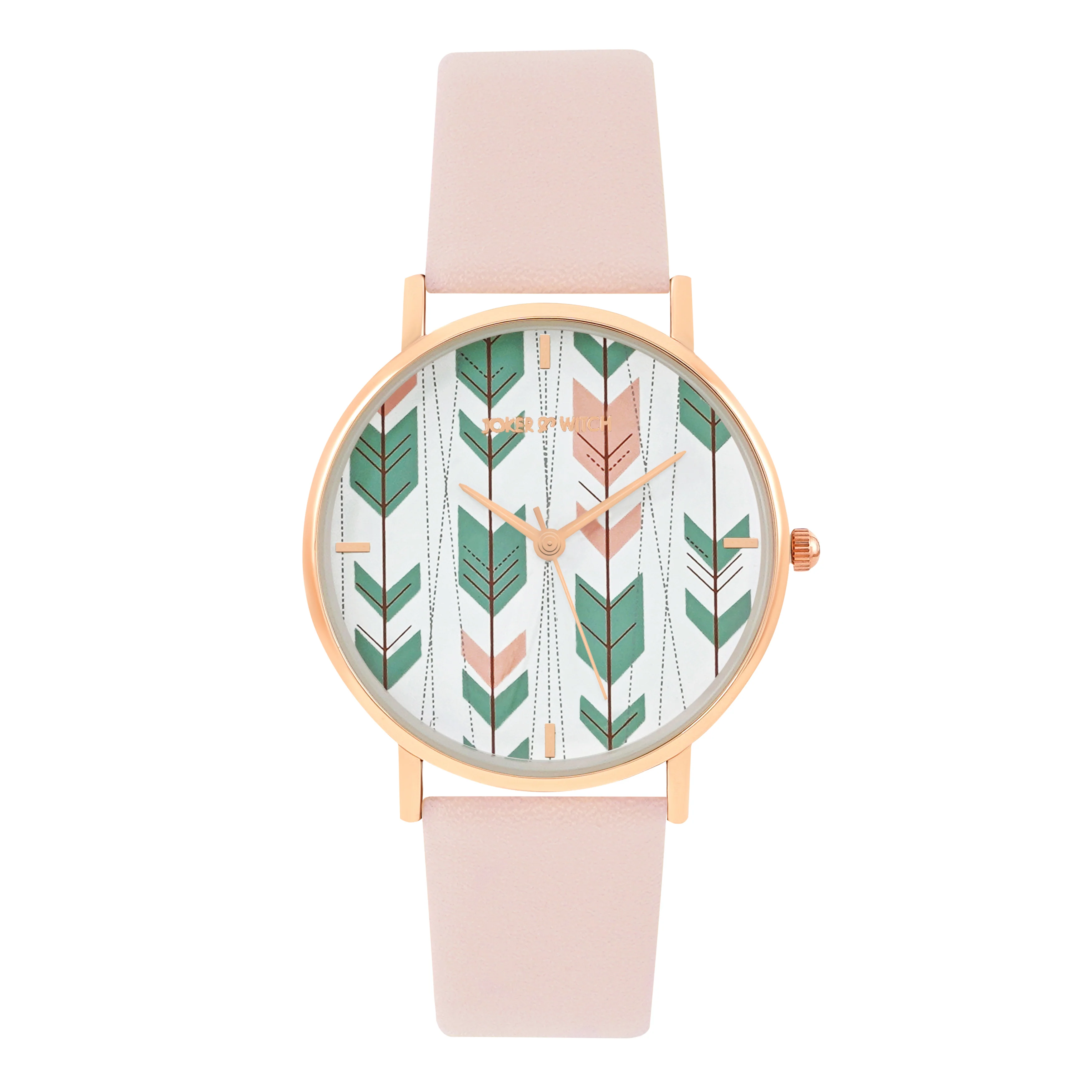 Printed Enchantress Multicolor Medium Dial Pink PU Strap Women's Watch