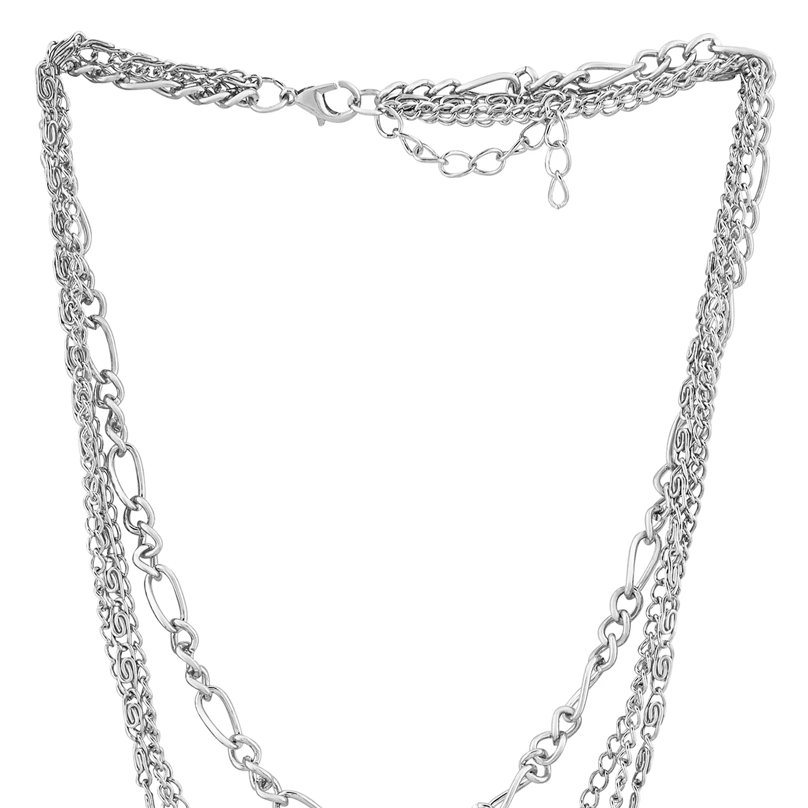 Joveline Layered Silver Seashells Necklace - Image 5