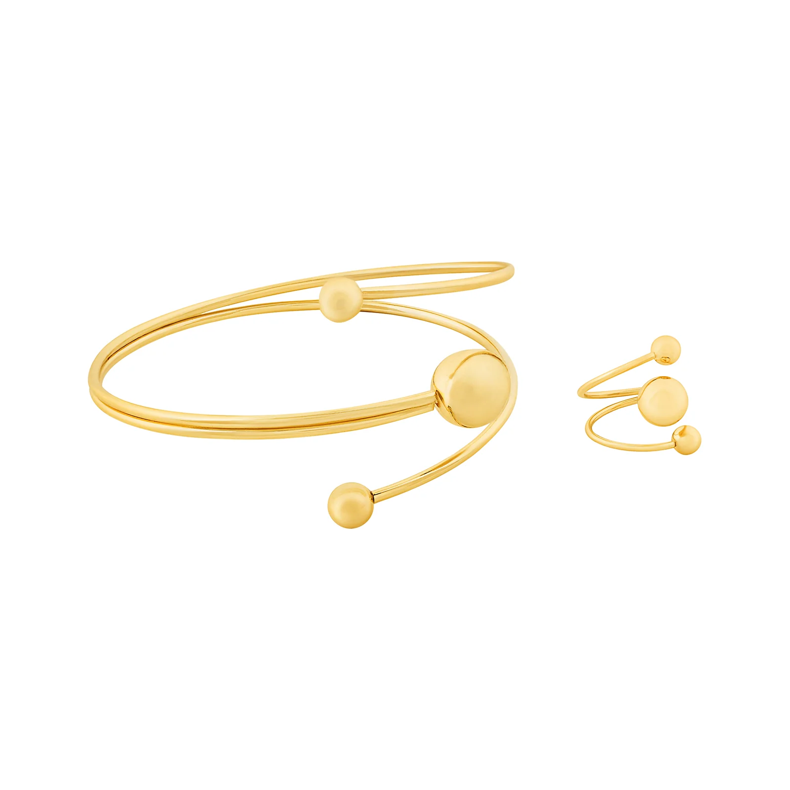 Kaelythi Gold Seashells Bracelet & Ring Set - Image 4