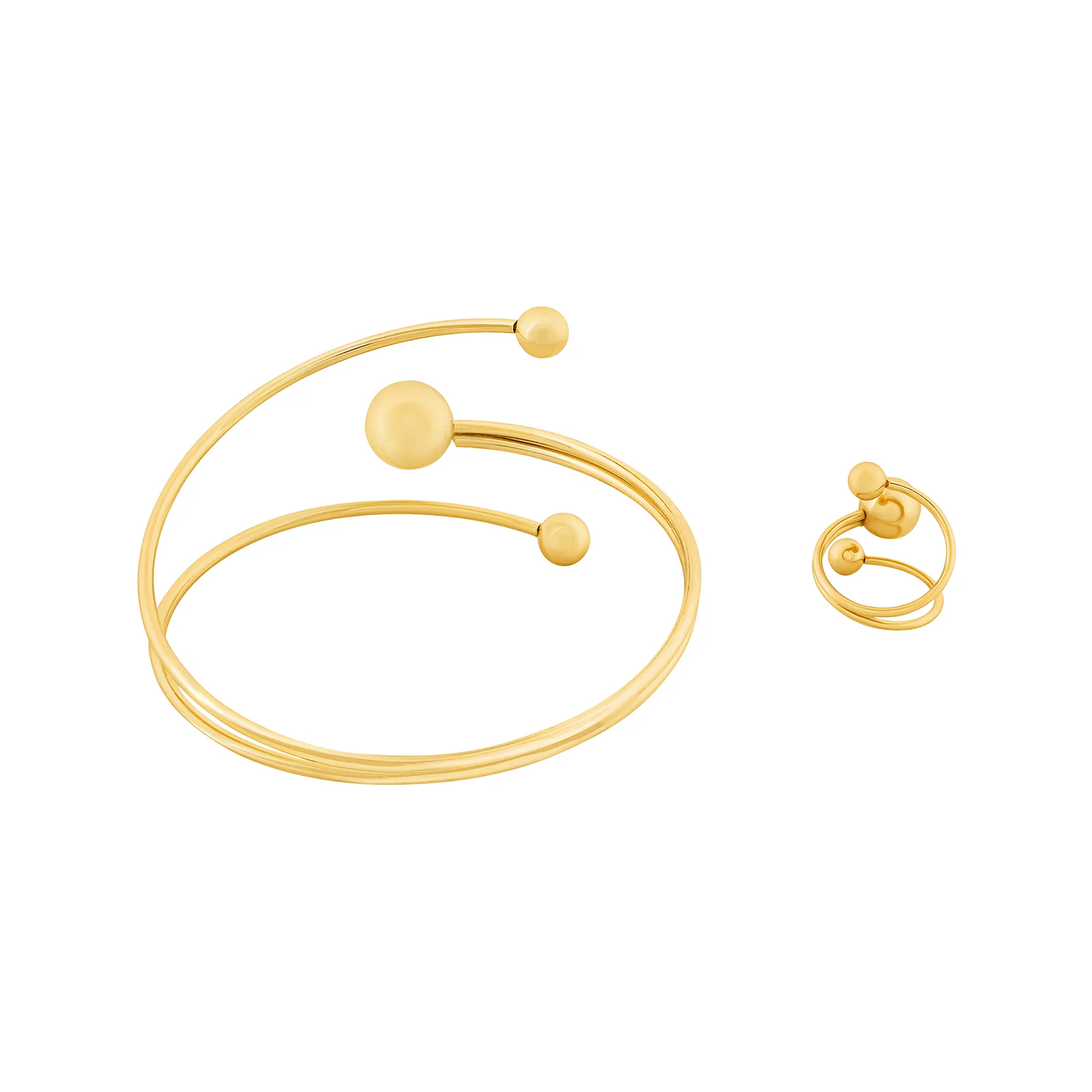 Kaelythi Gold Seashells Bracelet & Ring Set - Image 5