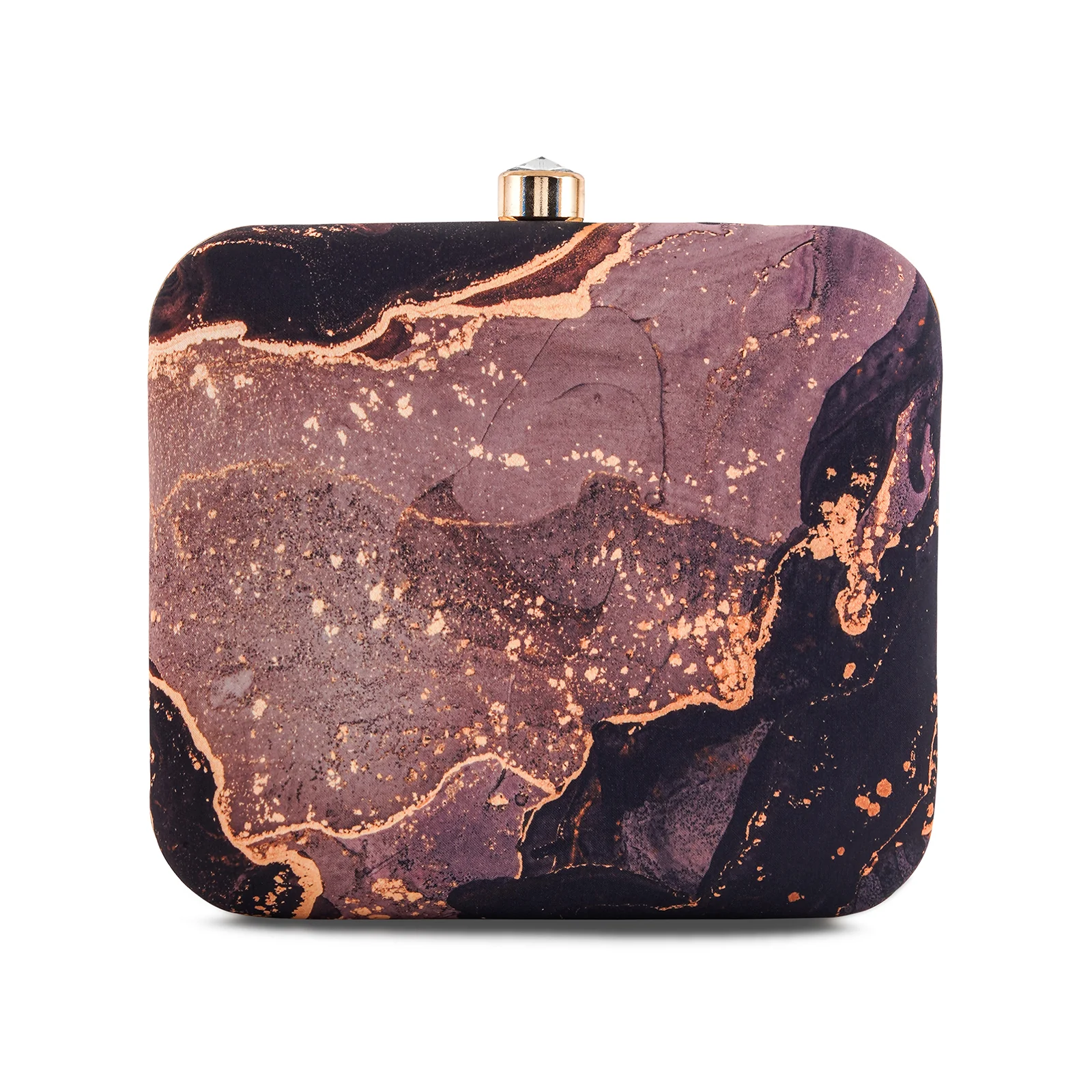 Kahlua Stardust Pink And Purple Printed Clutch - Image 4