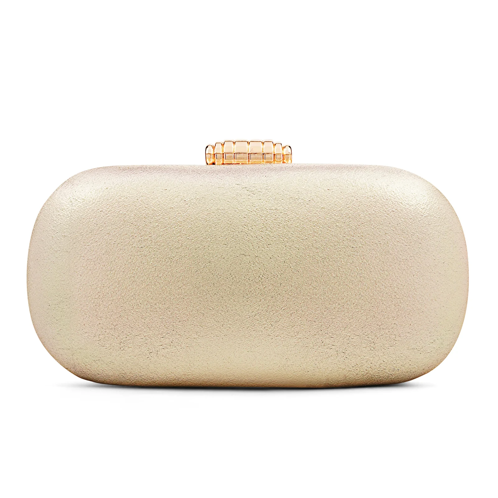 Kathleen Shimmery Gold Metallic Clutch - Image 5