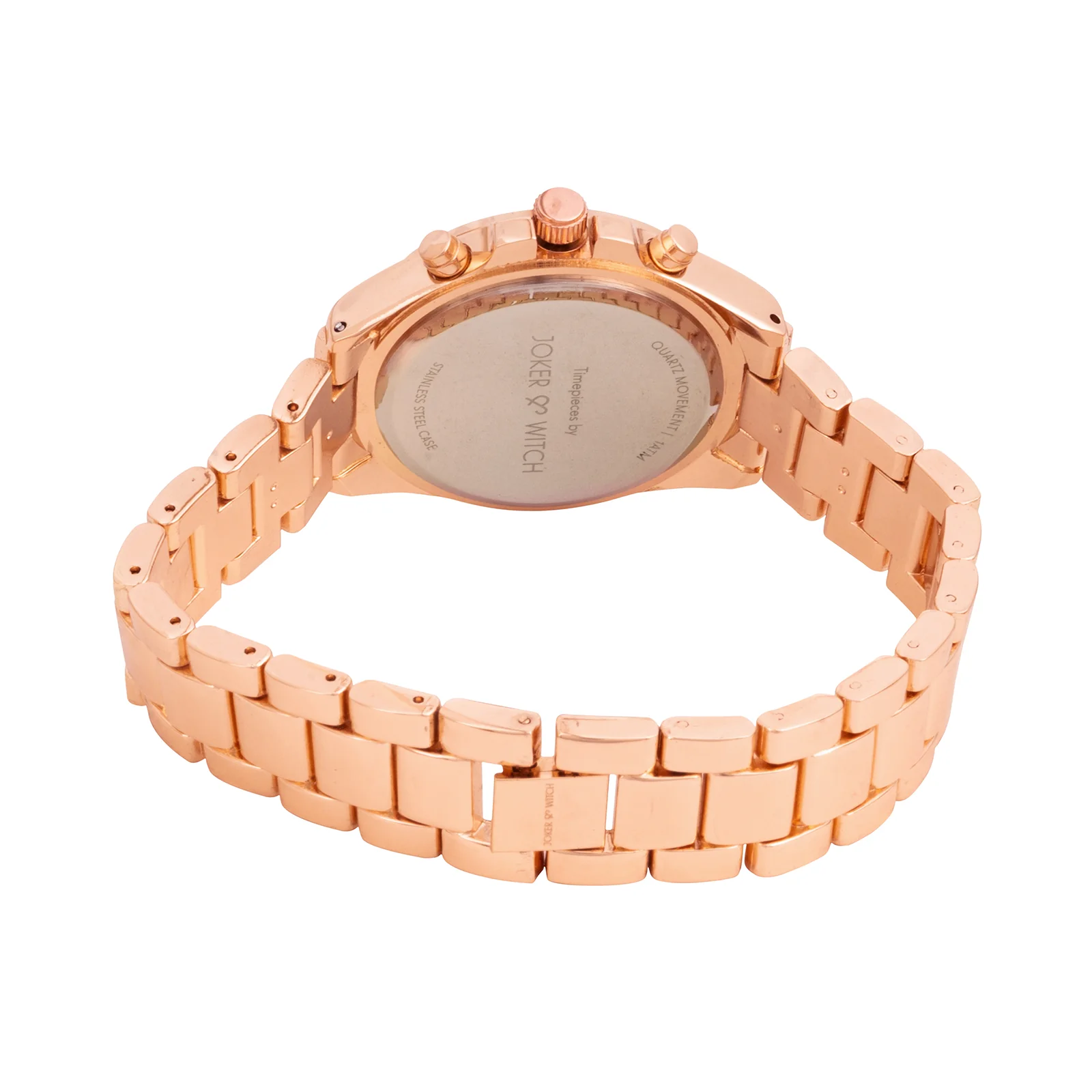 Meghan Rose Gold Large Dial Linked Chain Strap Women's Watch - Image 6