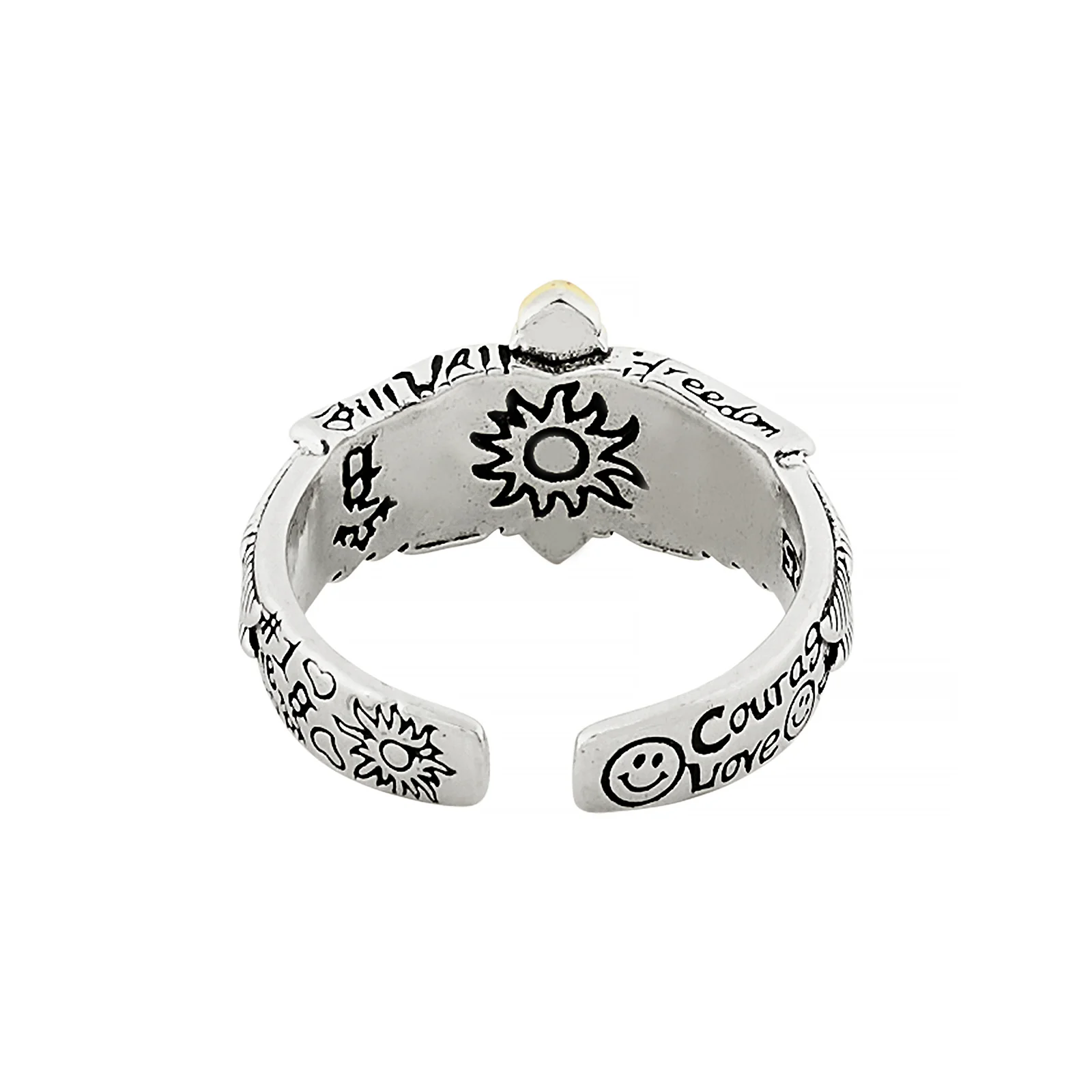 Keaton Men's Silver & Gold RIng - Image 5