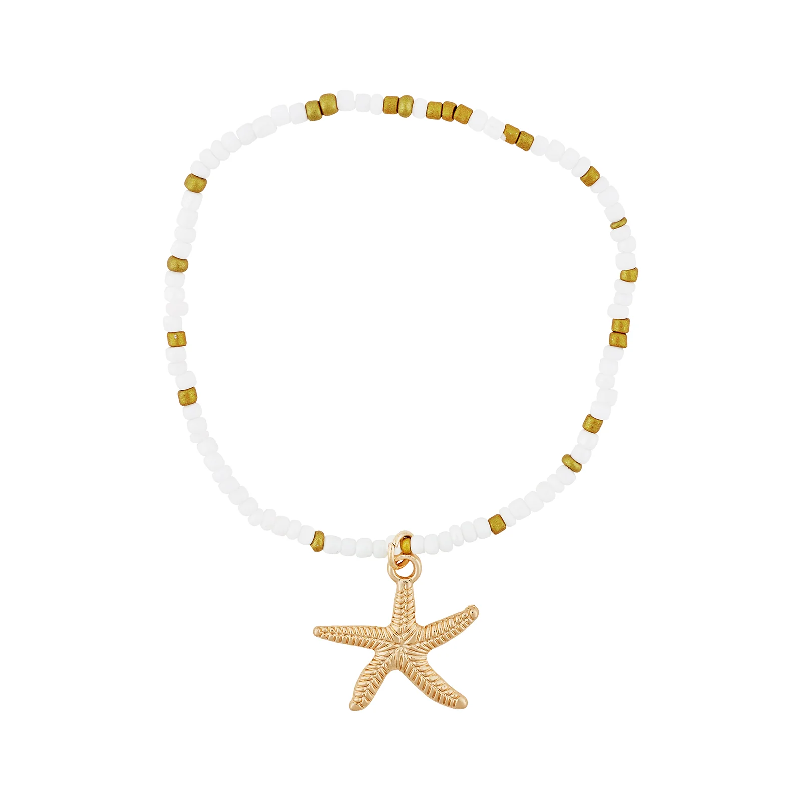 Kiva Gold and White Seashells Layered Bracelet - Image 4