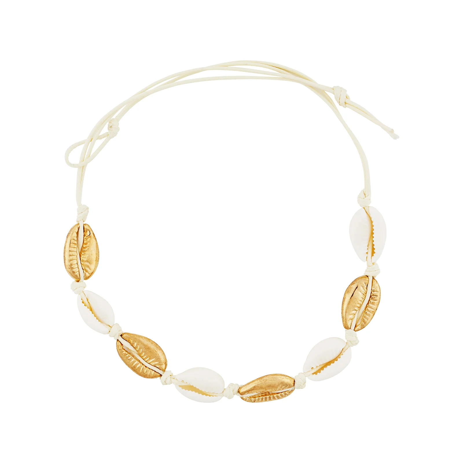 Kiva Gold and White Seashells Layered Bracelet - Image 7