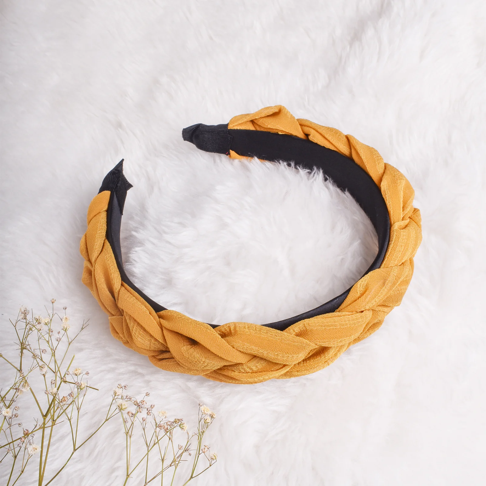 Lassie Braided Mustard Yellow Hairband