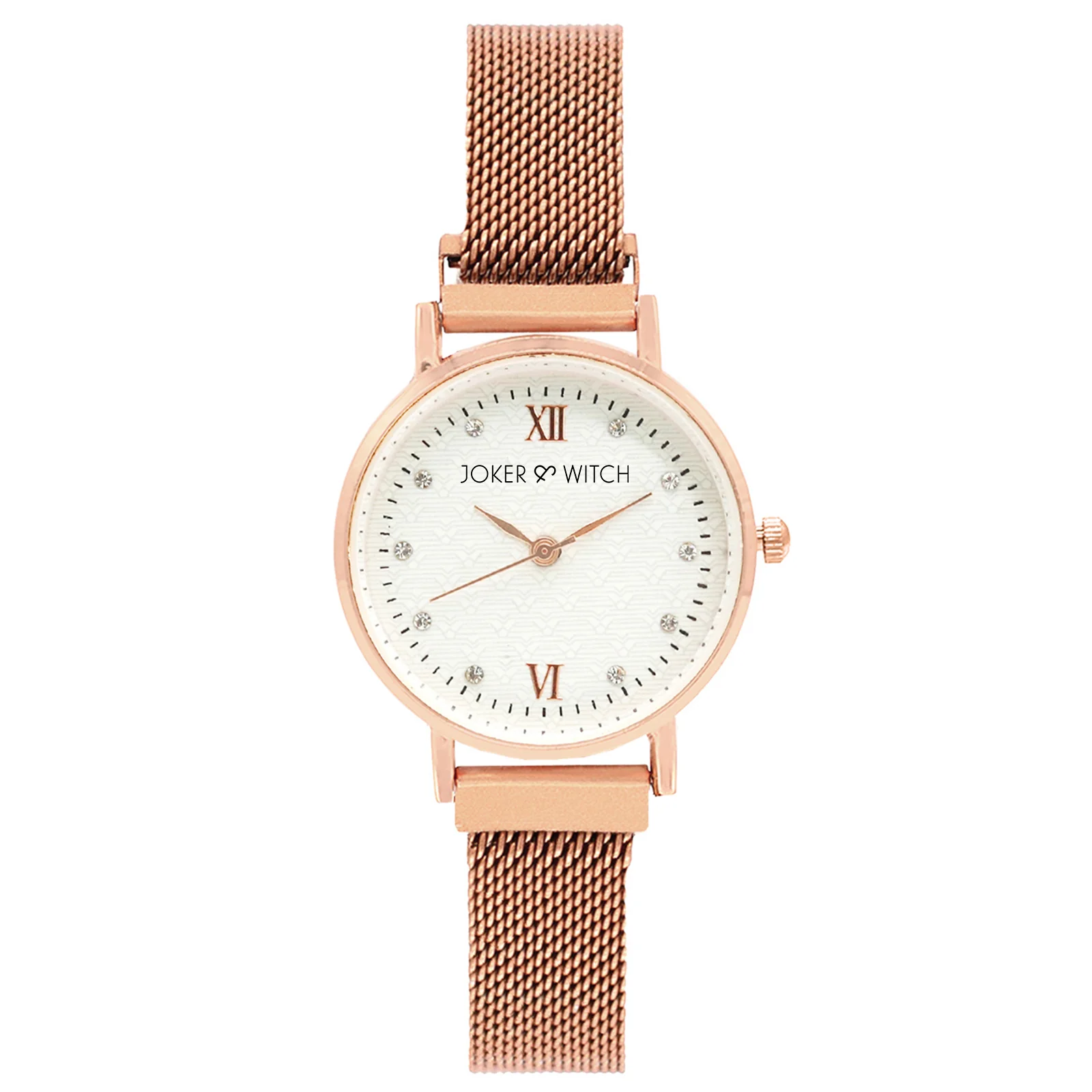 Mini Lexi White Small Dial Rose Gold Magnetic Strap Women's Watch