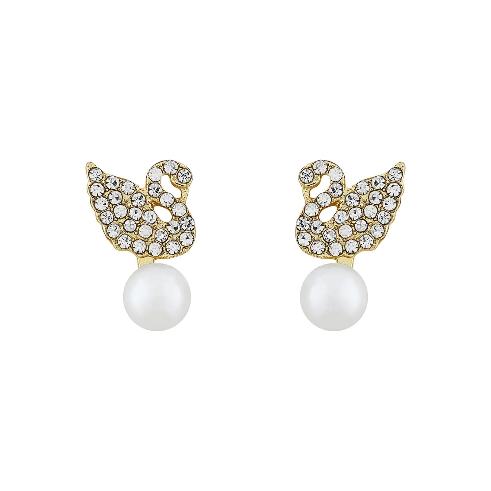 Lil’ Swan Gold Animal Earrings - Image 3
