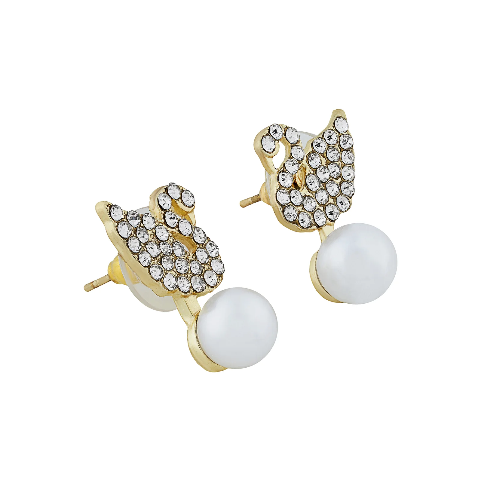 Lil’ Swan Gold Animal Earrings - Image 4