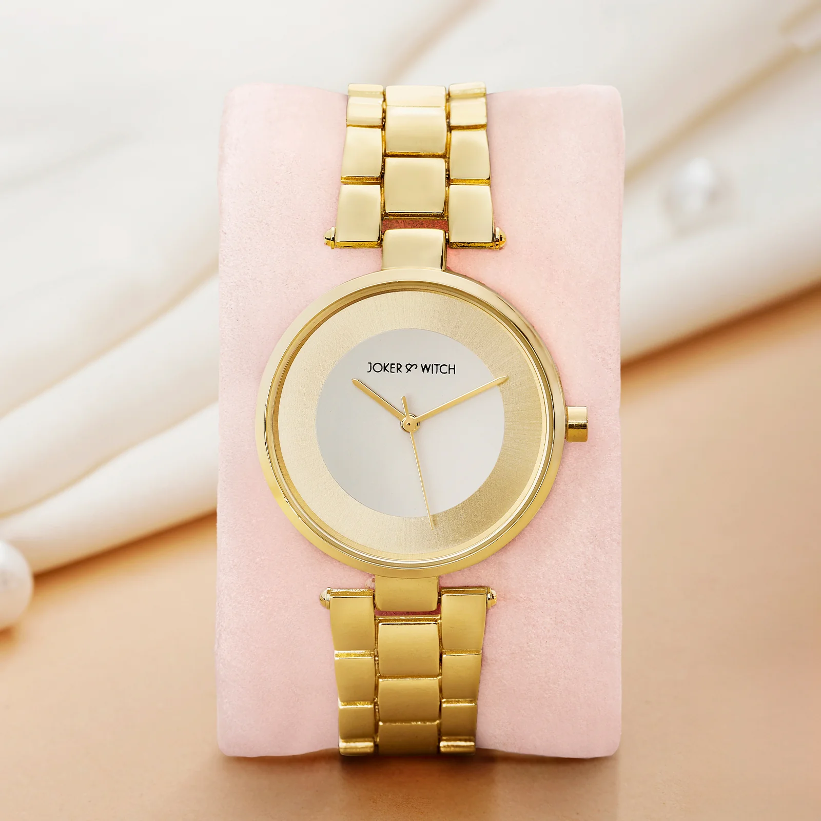 Liora Gold Medium Dial Linked Chain Strap Women's Watch - Image 2