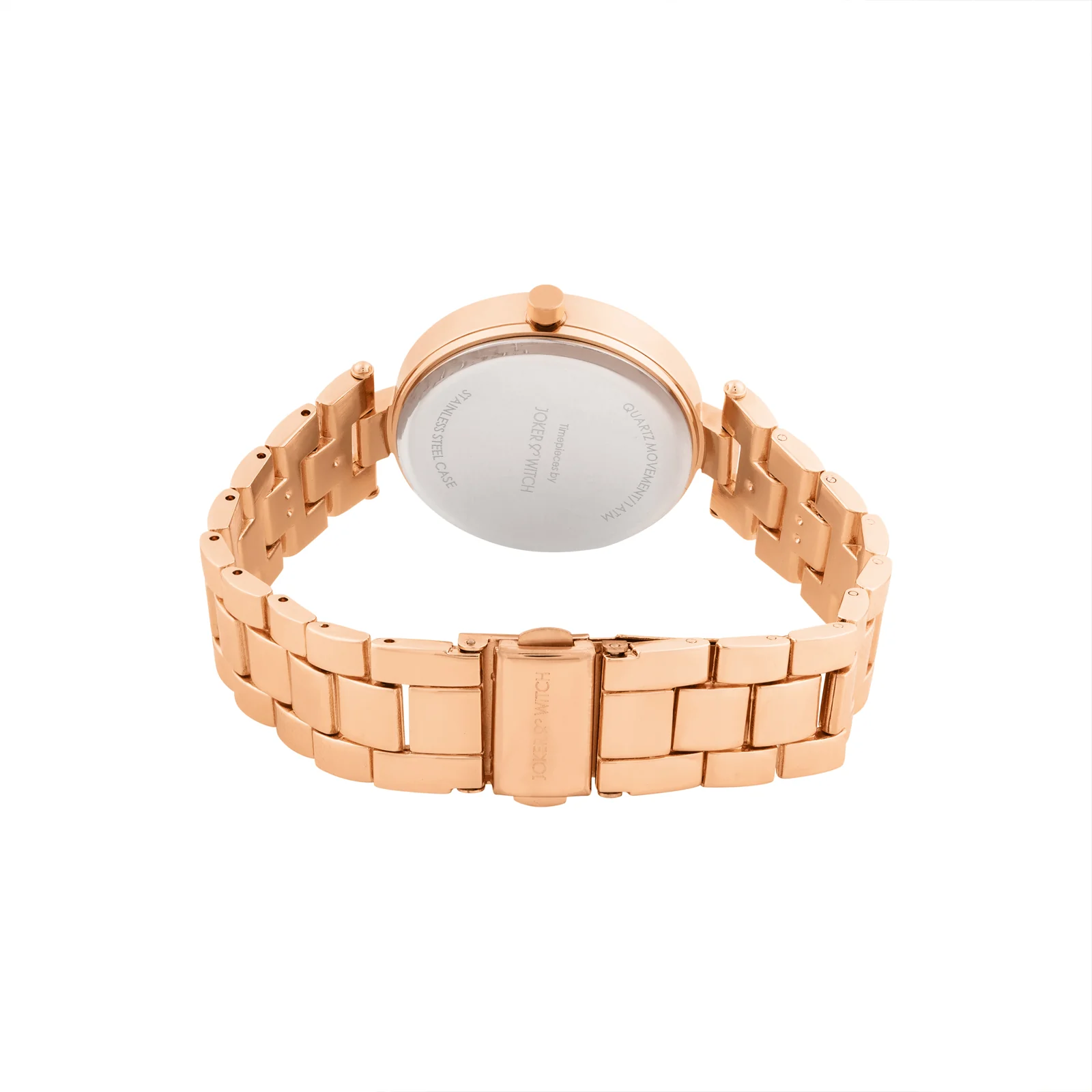 Liora White Medium Dial Rose Gold Linked Chain Strap Women's Watch - Image 6