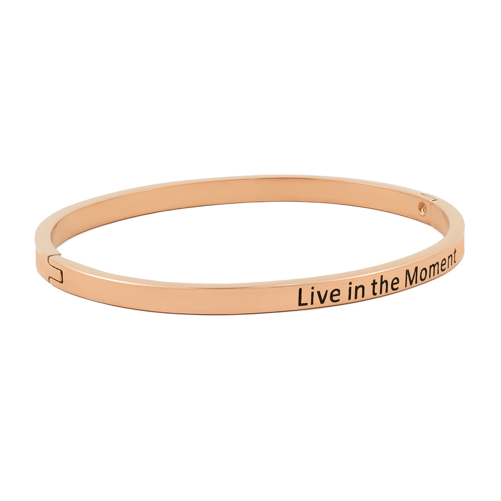Live in the Moment Rose Gold Mantra Band - Image 5