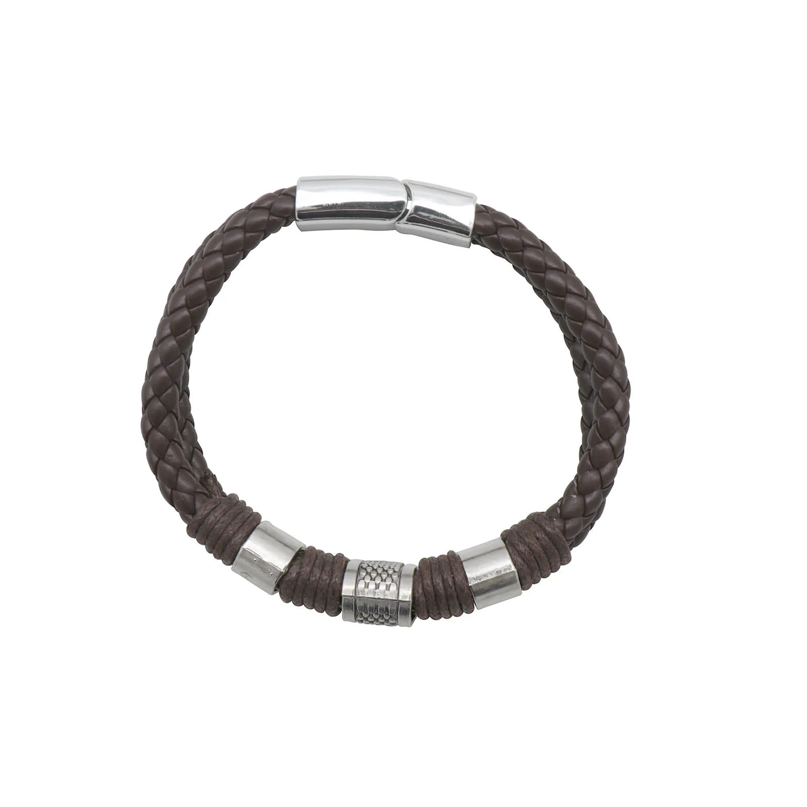 Logan Braided Multi-Strand Brown Men's Bracelet - Image 3