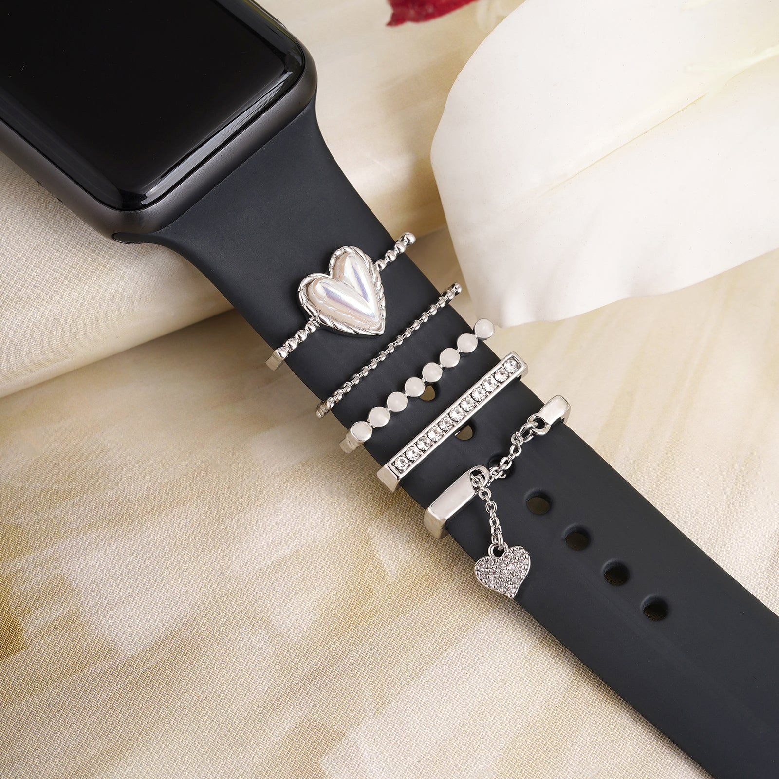Love Land Silver Ring Watch Charm