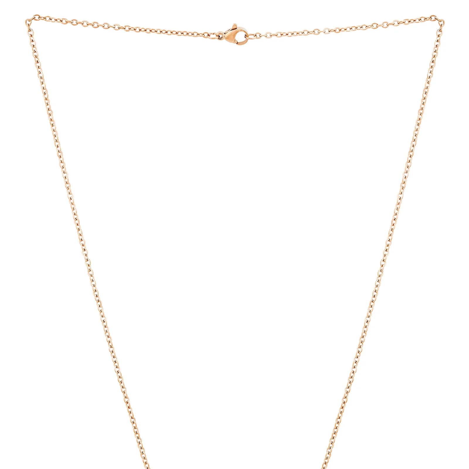 Love Rose Gold Women's Round Mantra Necklace - Image 3