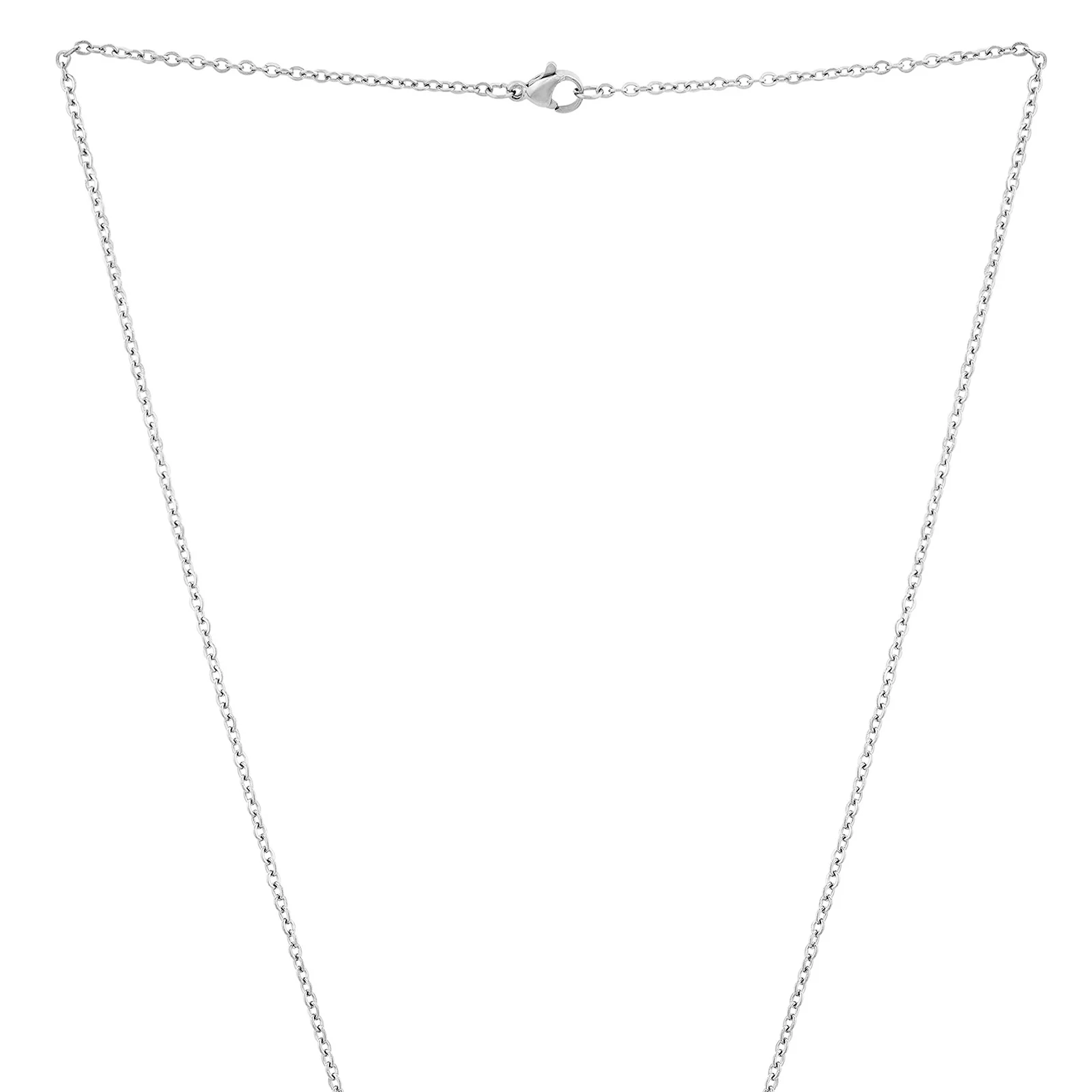 Love Silver Women's Round Mantra Necklace - Image 4