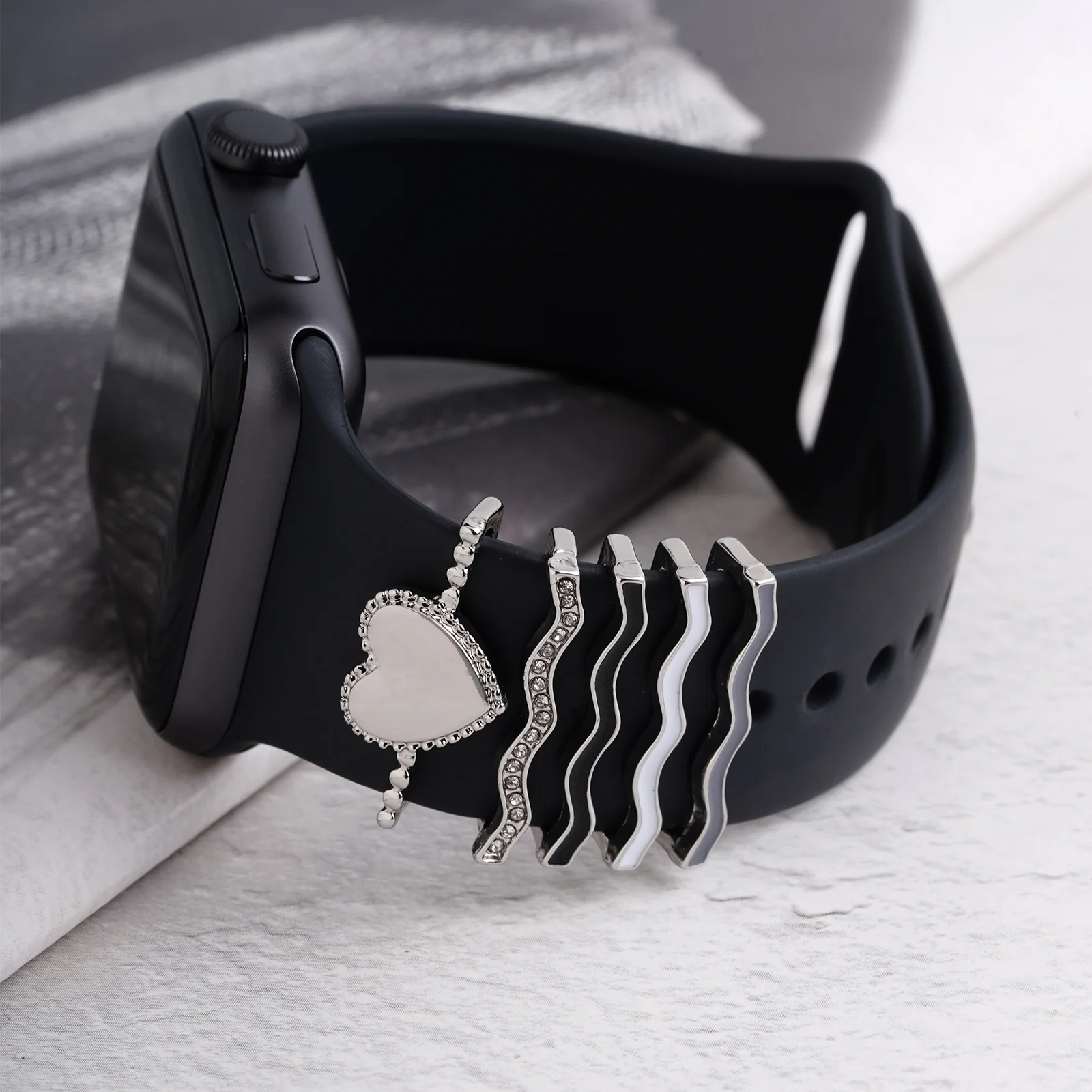 Love Whispers Silver Ring Watch Charm