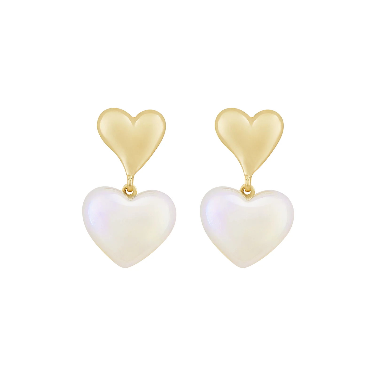 Lovipop Gold Molten Pearl Earrings - Image 3