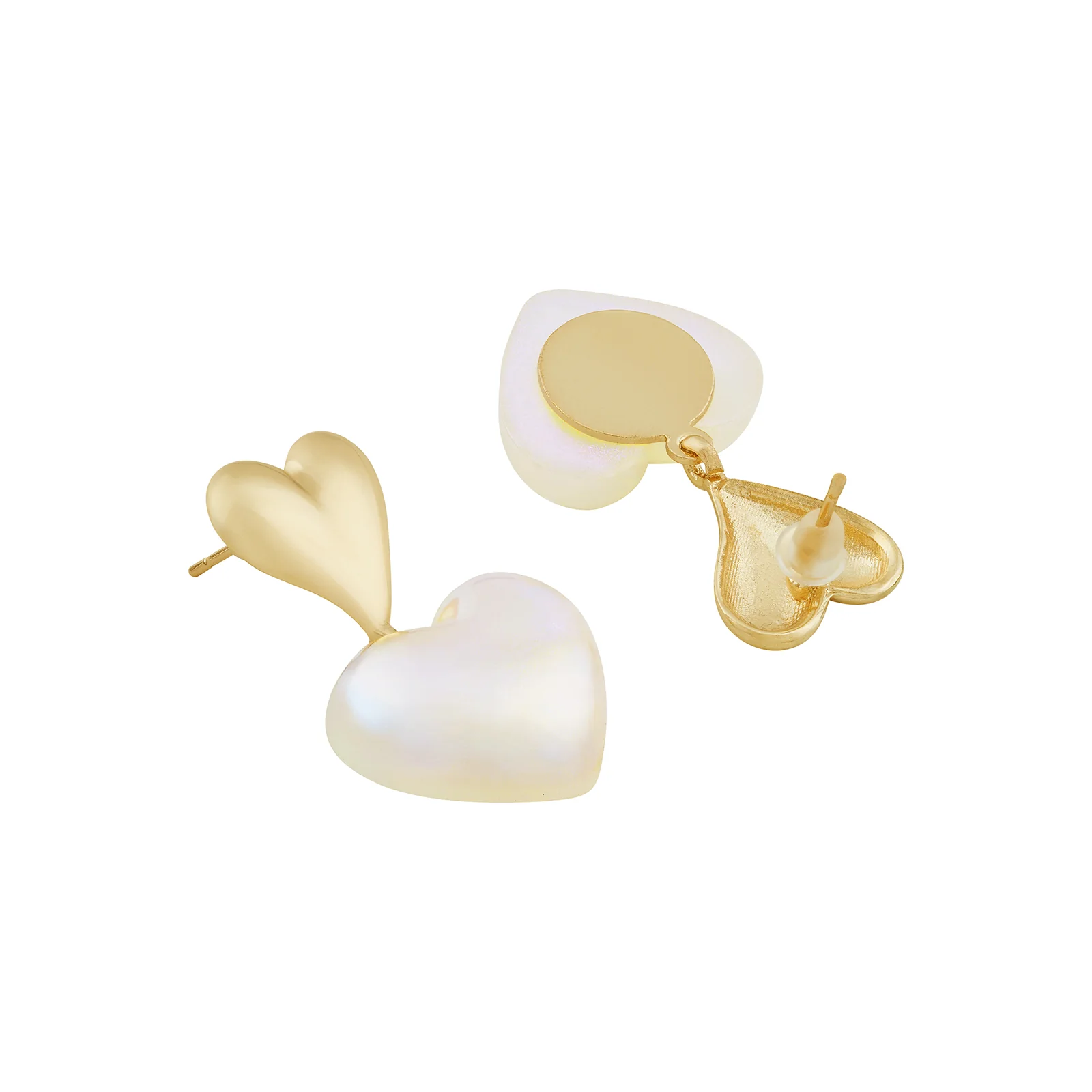 Lovipop Gold Molten Pearl Earrings - Image 5