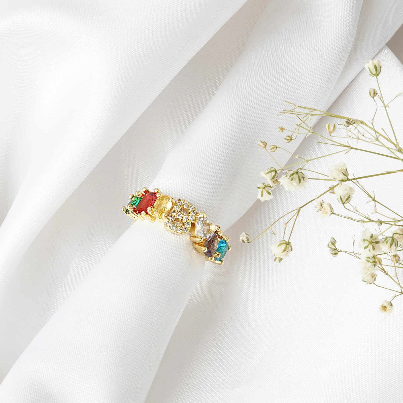 Lowe Multicolour Alphabet B Ring