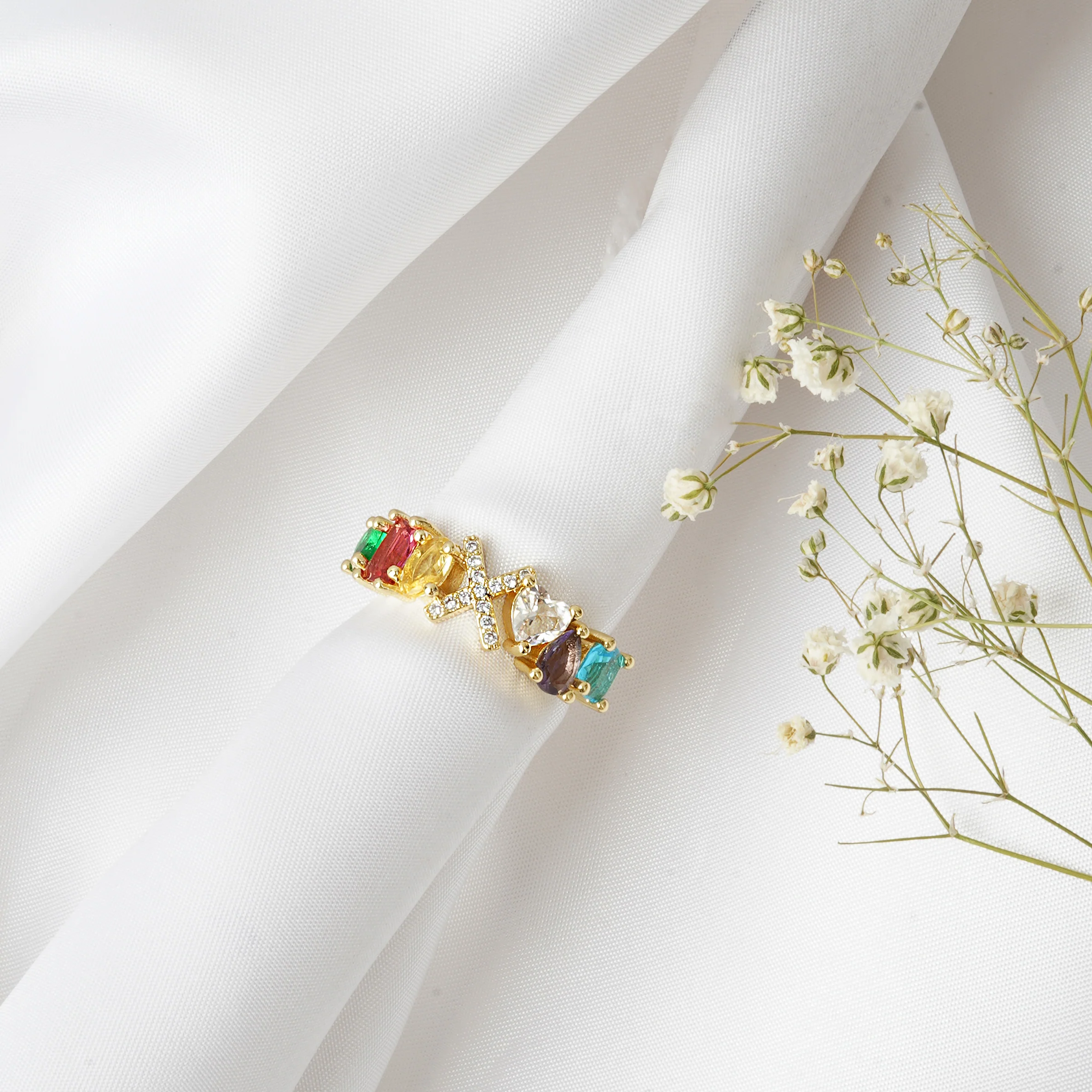 Lowe Multicolour Alphabet X Ring