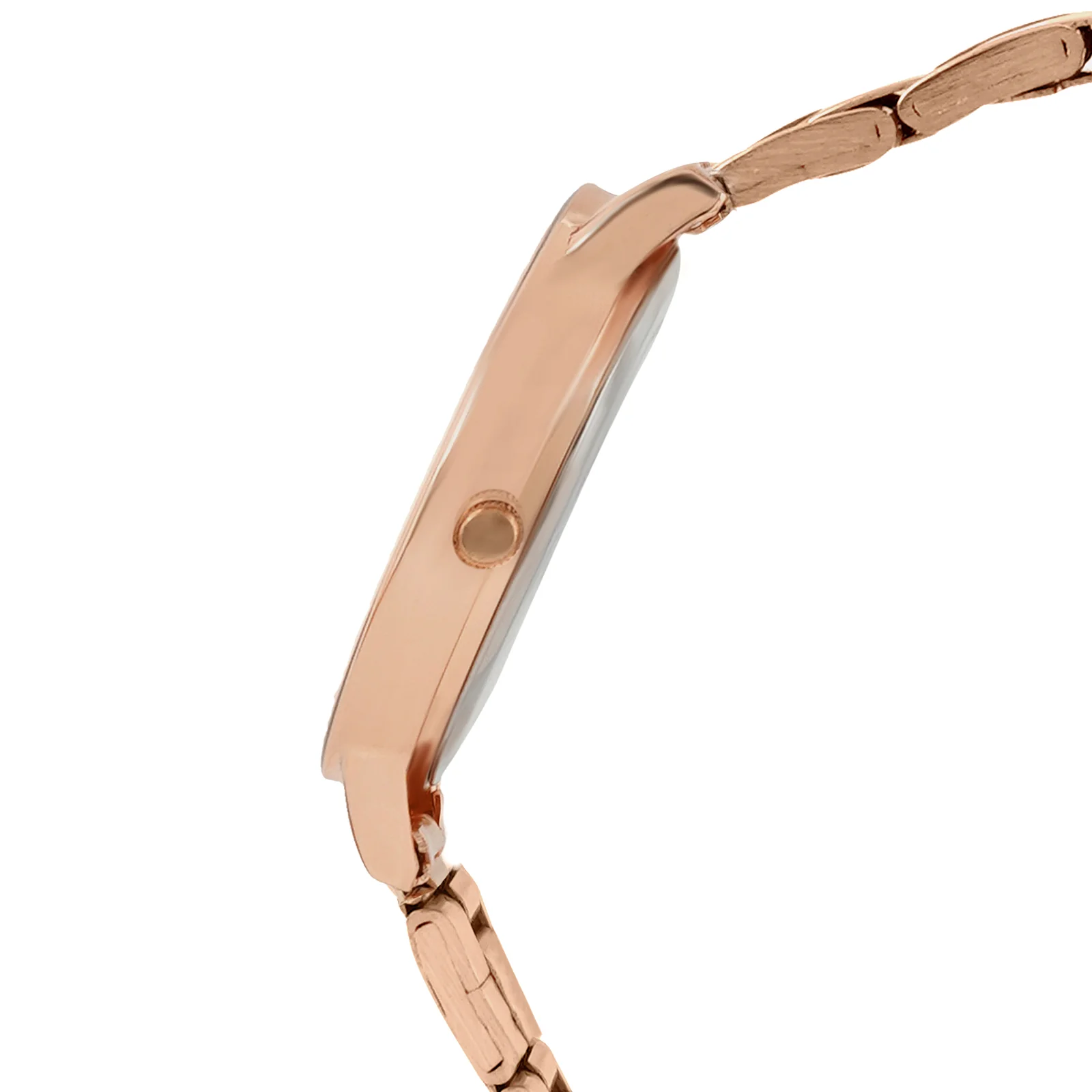 Luna White Medium Dial Rose Gold Linked Chain Strap Women's Watch - Image 5
