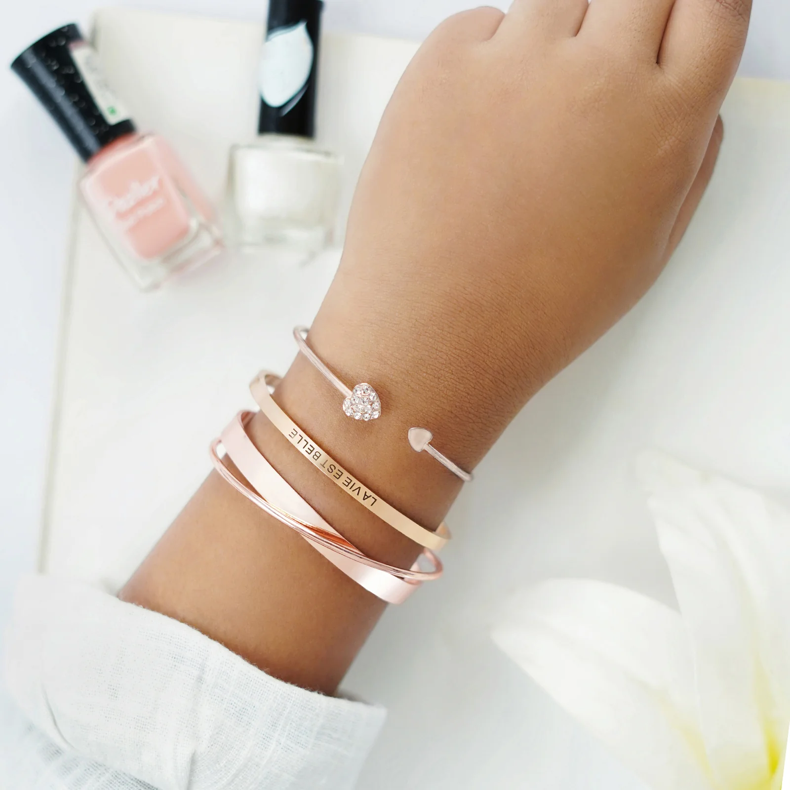 Lunaria Set of 3 Bracelet Set