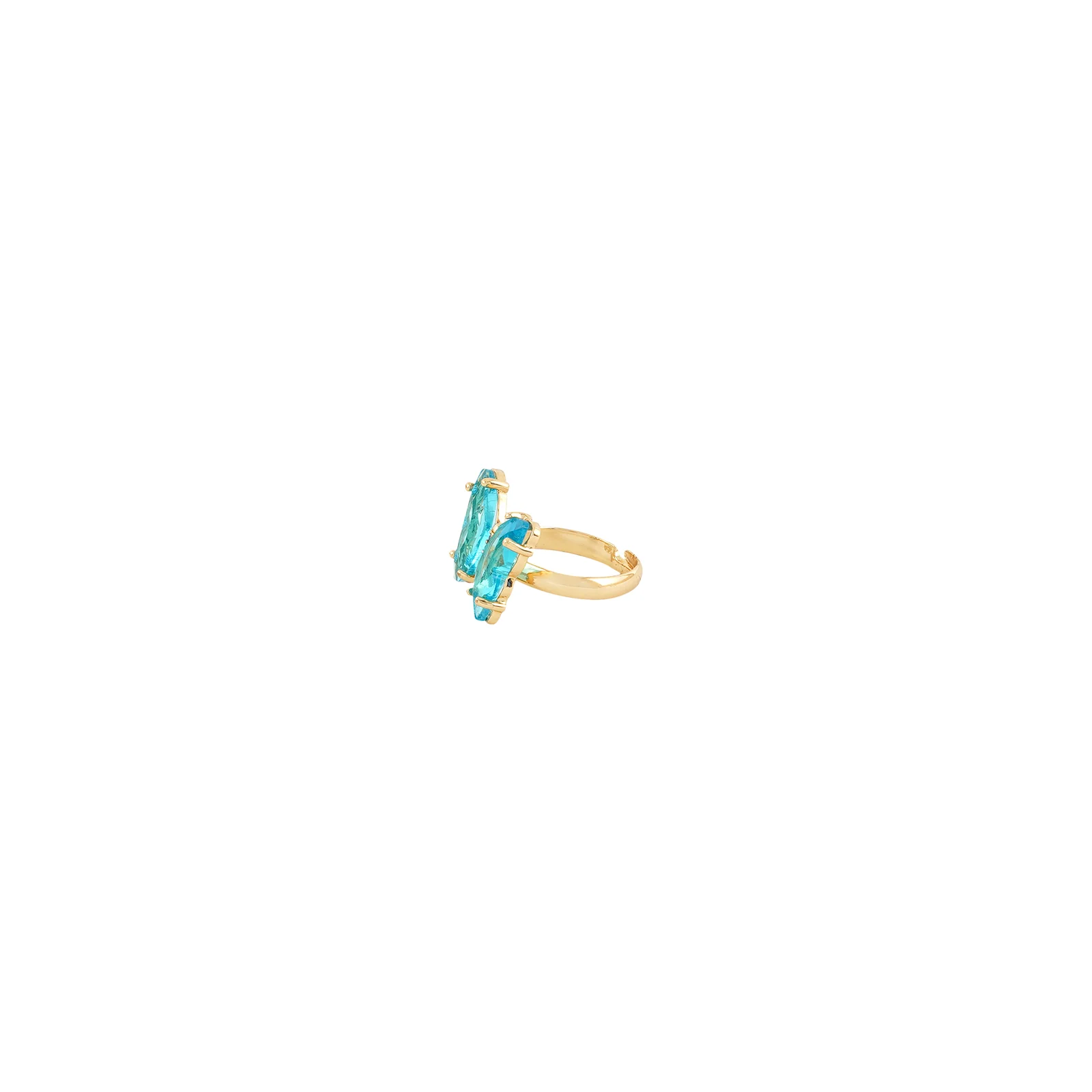 Mabel Butterfly Big Sky Blue Stone Ring - Image 4