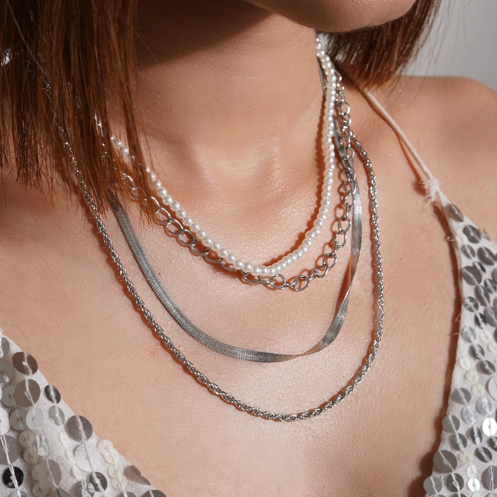 Maeve Silver Layered Necklace