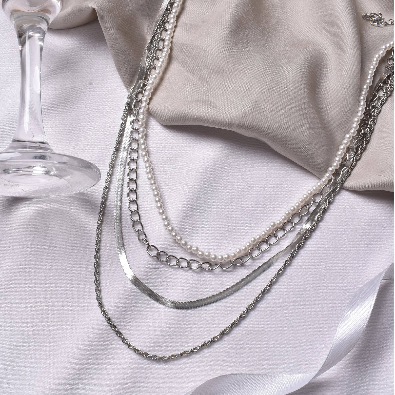 Maeve Silver Layered Necklace - Image 2