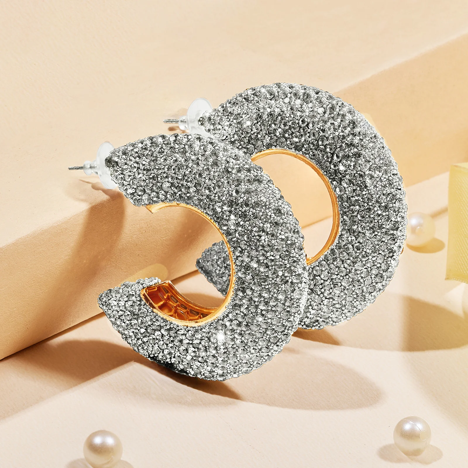 Maribel Silver Bling Earring - Image 2