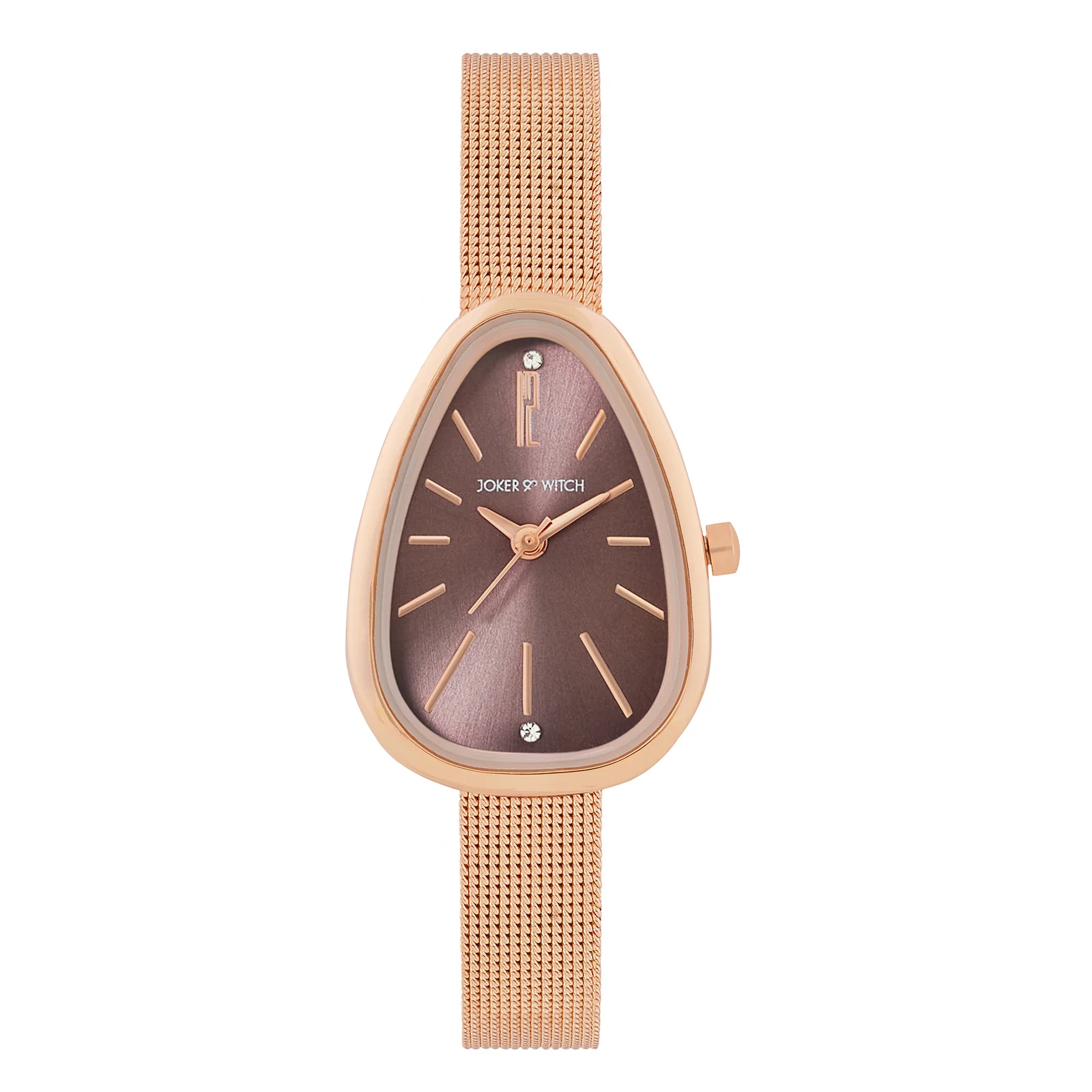 Maris Brown Sunray Small Oval Dial Rose Gold Mesh Strap Women's Watch - Image 3