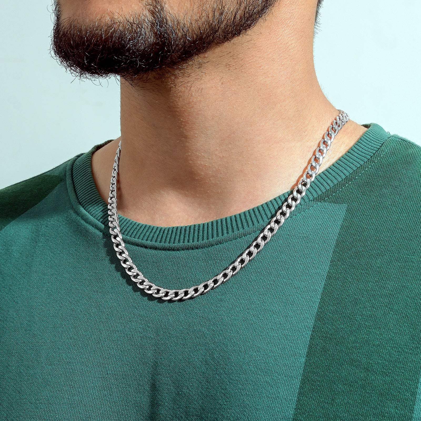 Maverick Men's Chain Link Silver Necklace