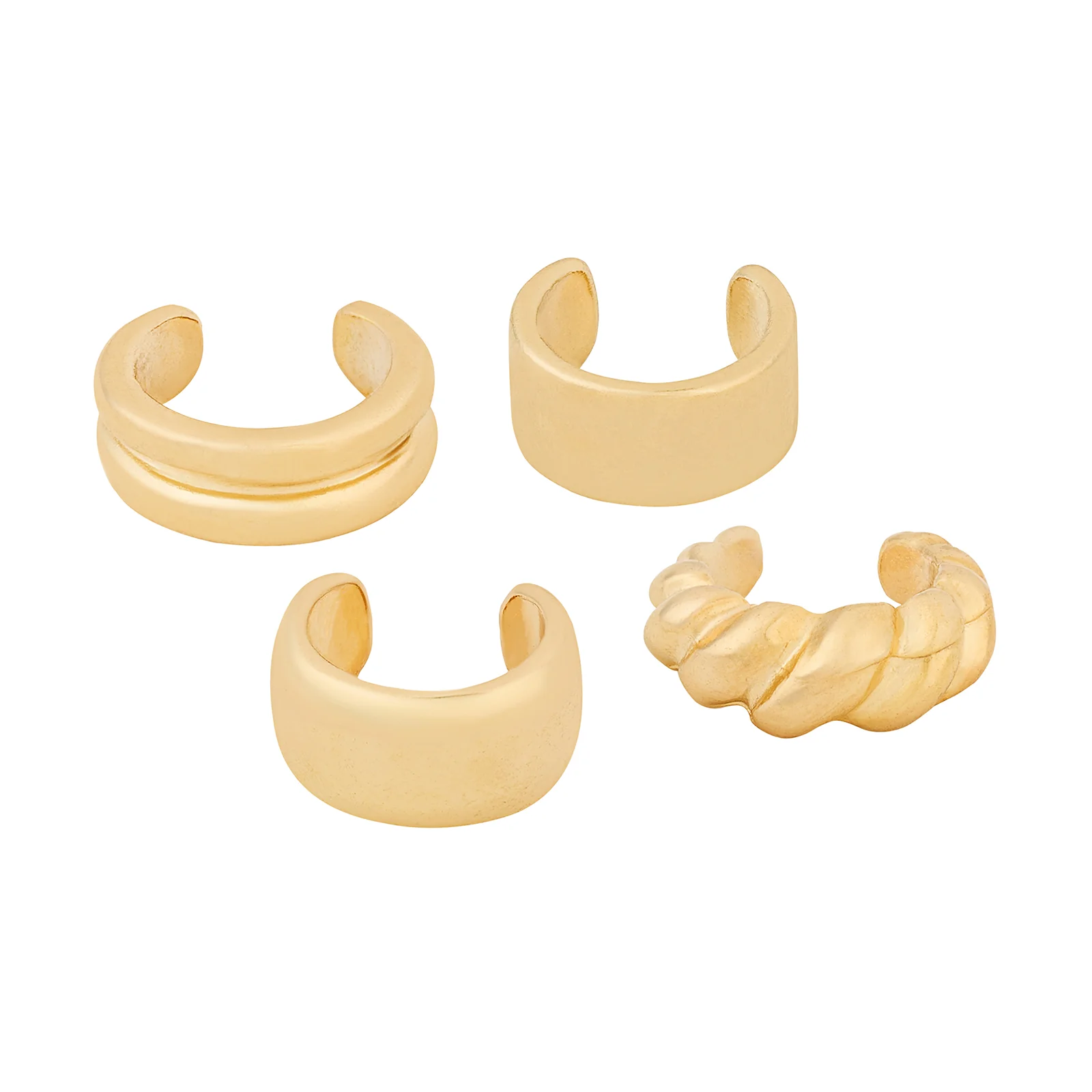 Mettara Mixed Metal Gold Set of 3 Earcuffs - Image 3