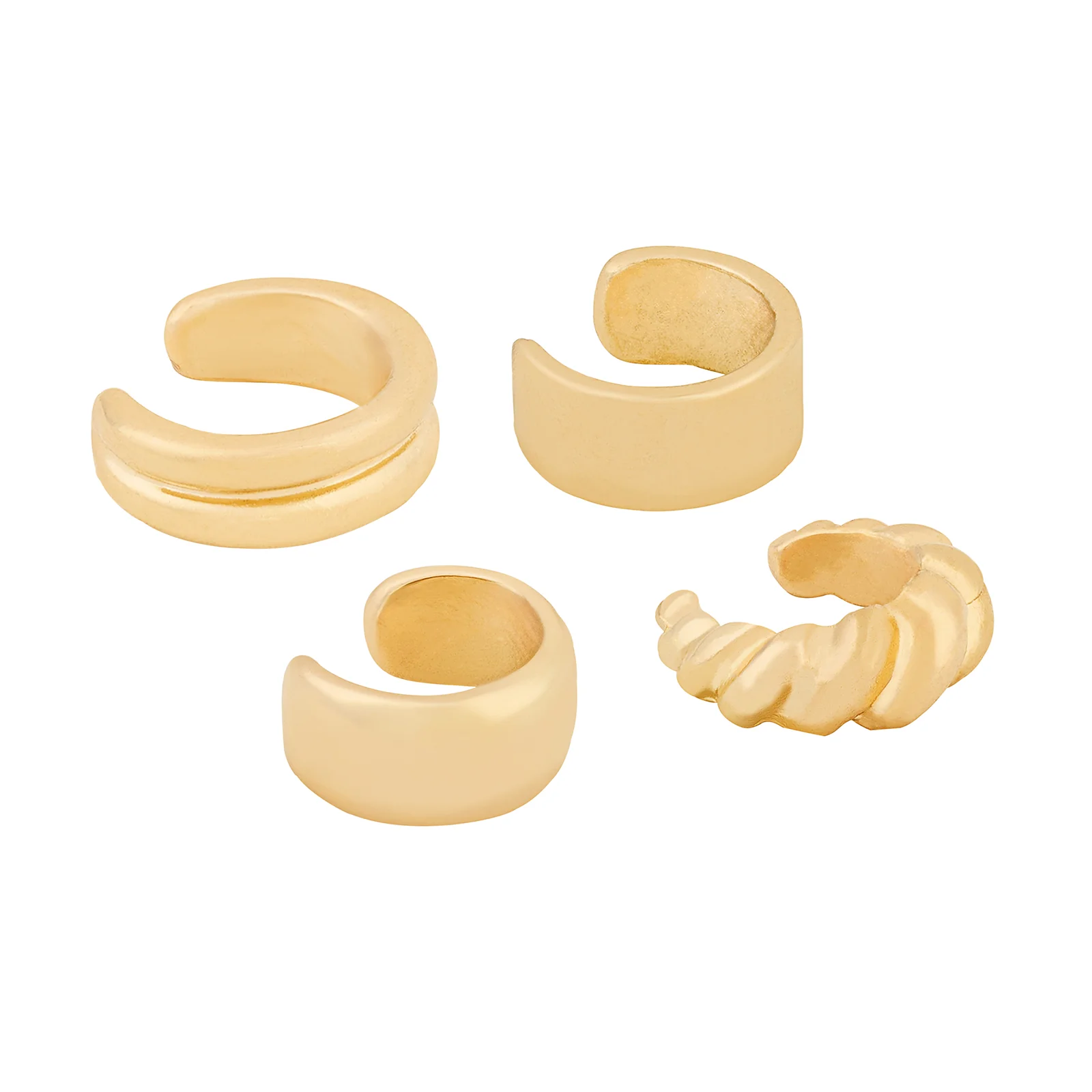 Mettara Mixed Metal Gold Set of 3 Earcuffs - Image 4