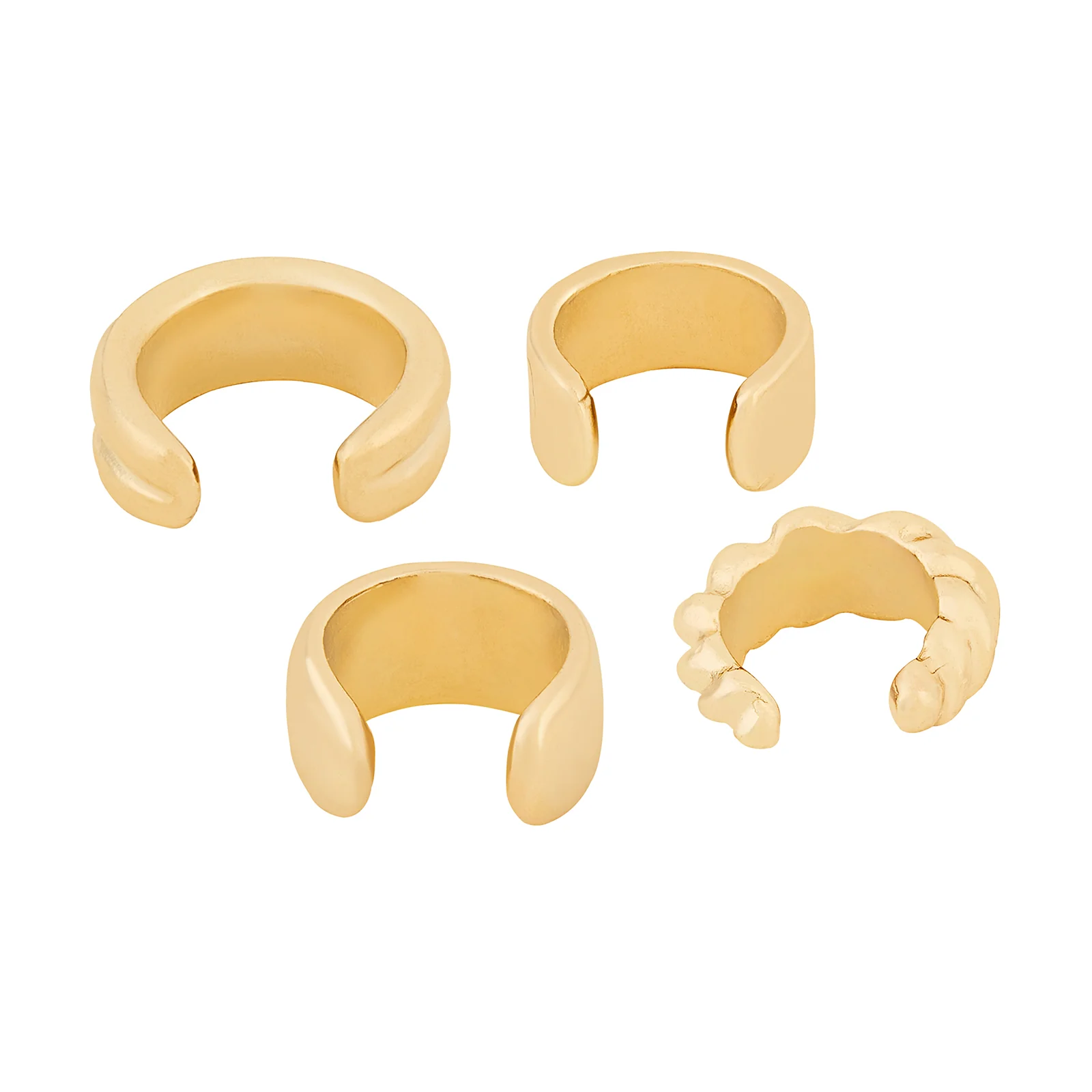 Mettara Mixed Metal Gold Set of 3 Earcuffs - Image 5