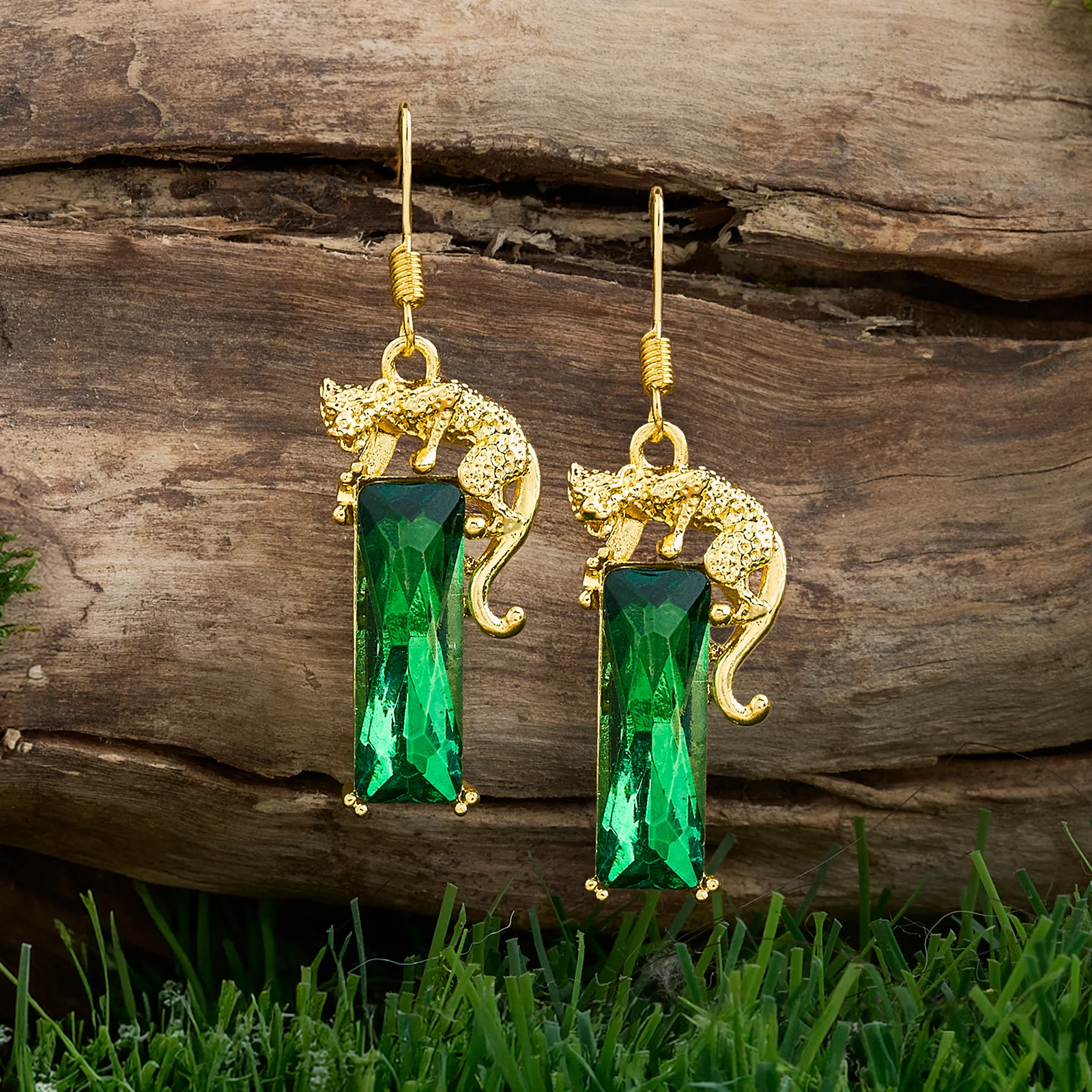 Midero Gold Panther Earrings - Image 2