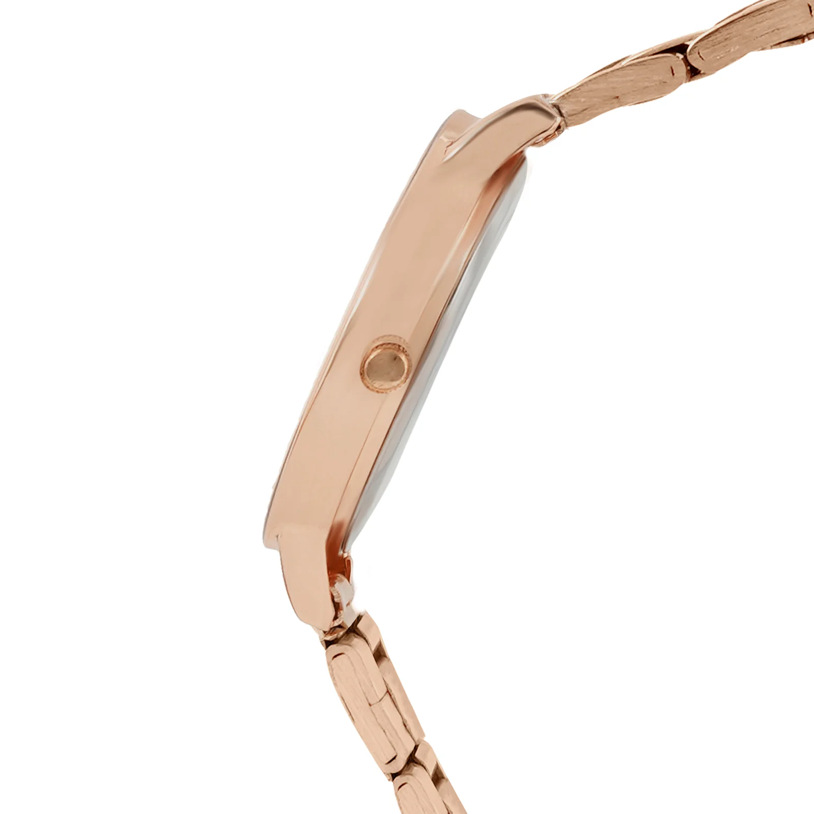Midnight Black Medium Dial Rose Gold Linked Chain Strap Women's Watch - Image 5