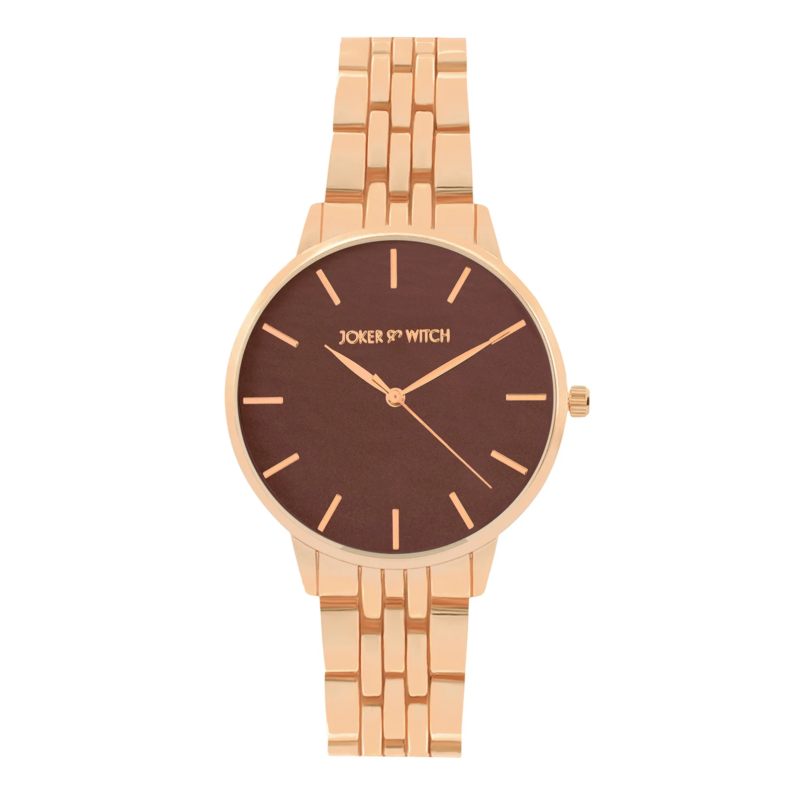Mini Nebula Brown Medium Dial Rose Gold Linked Chain Strap Women's Watch - Image 3