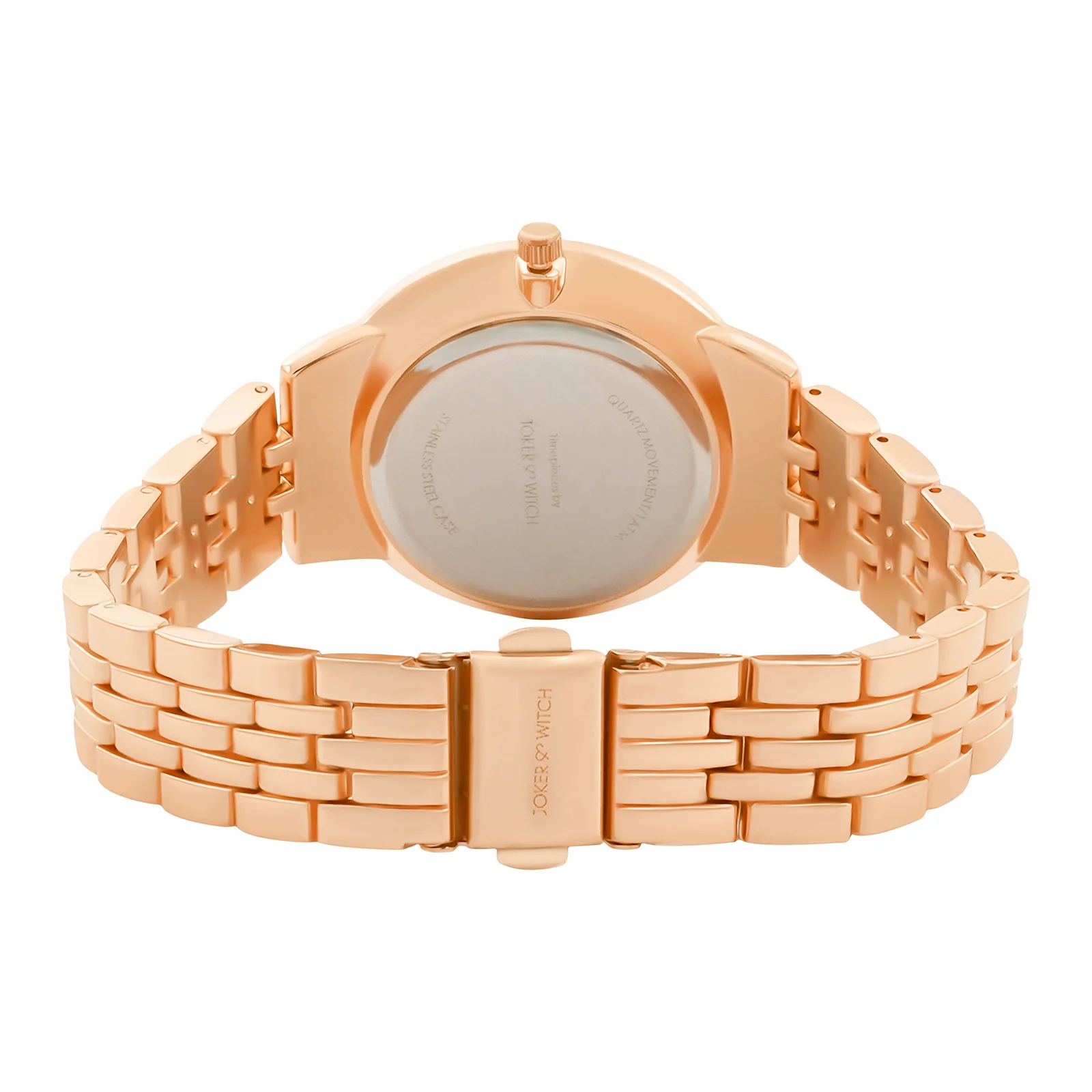 Mini Nebula Brown Medium Dial Rose Gold Linked Chain Strap Women's Watch - Image 6