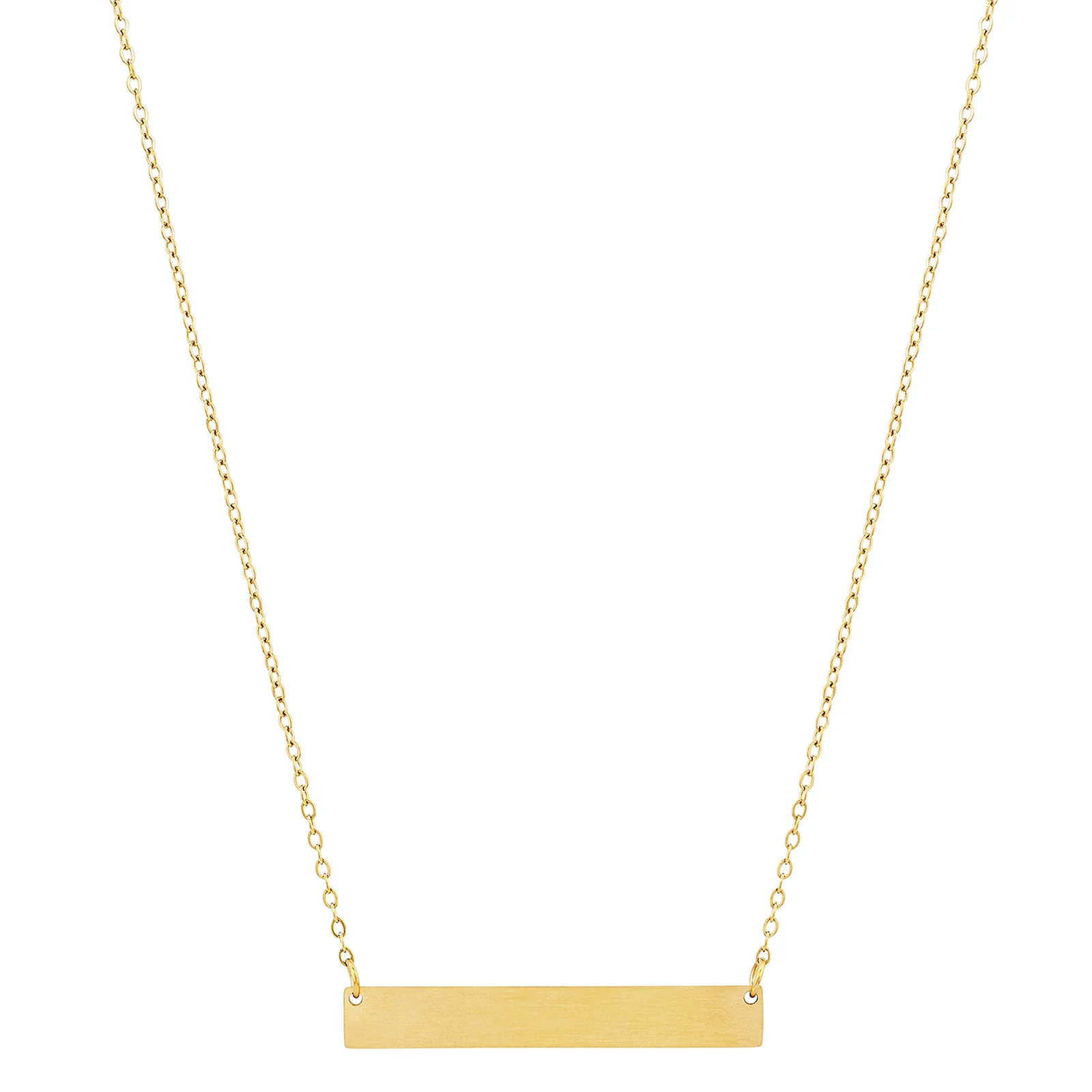 Minimal Gold Women's Bar Mantra Necklace - Image 5