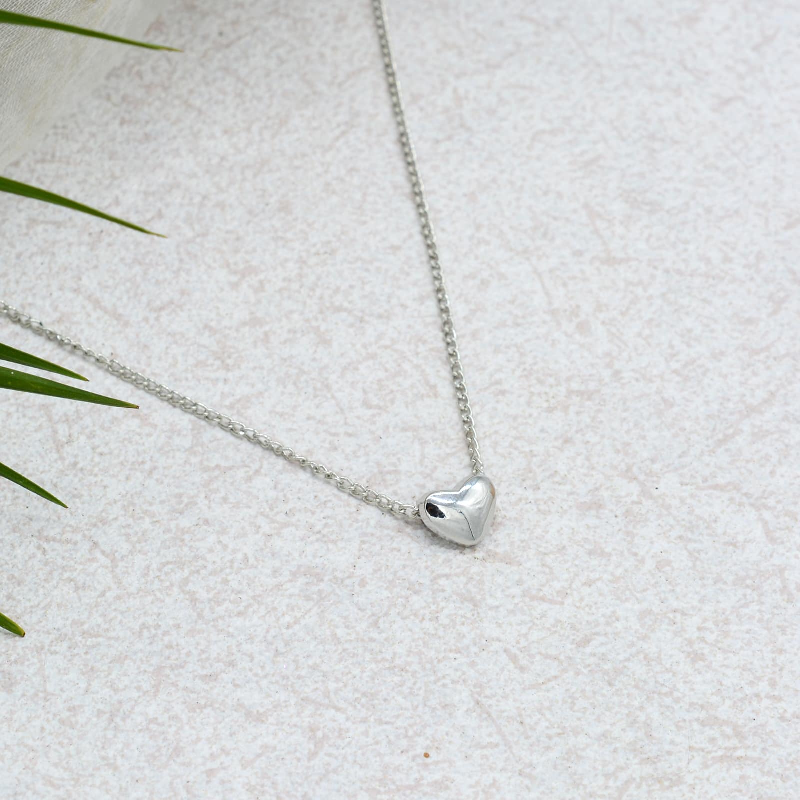 Minimal Heart Silver Pendant