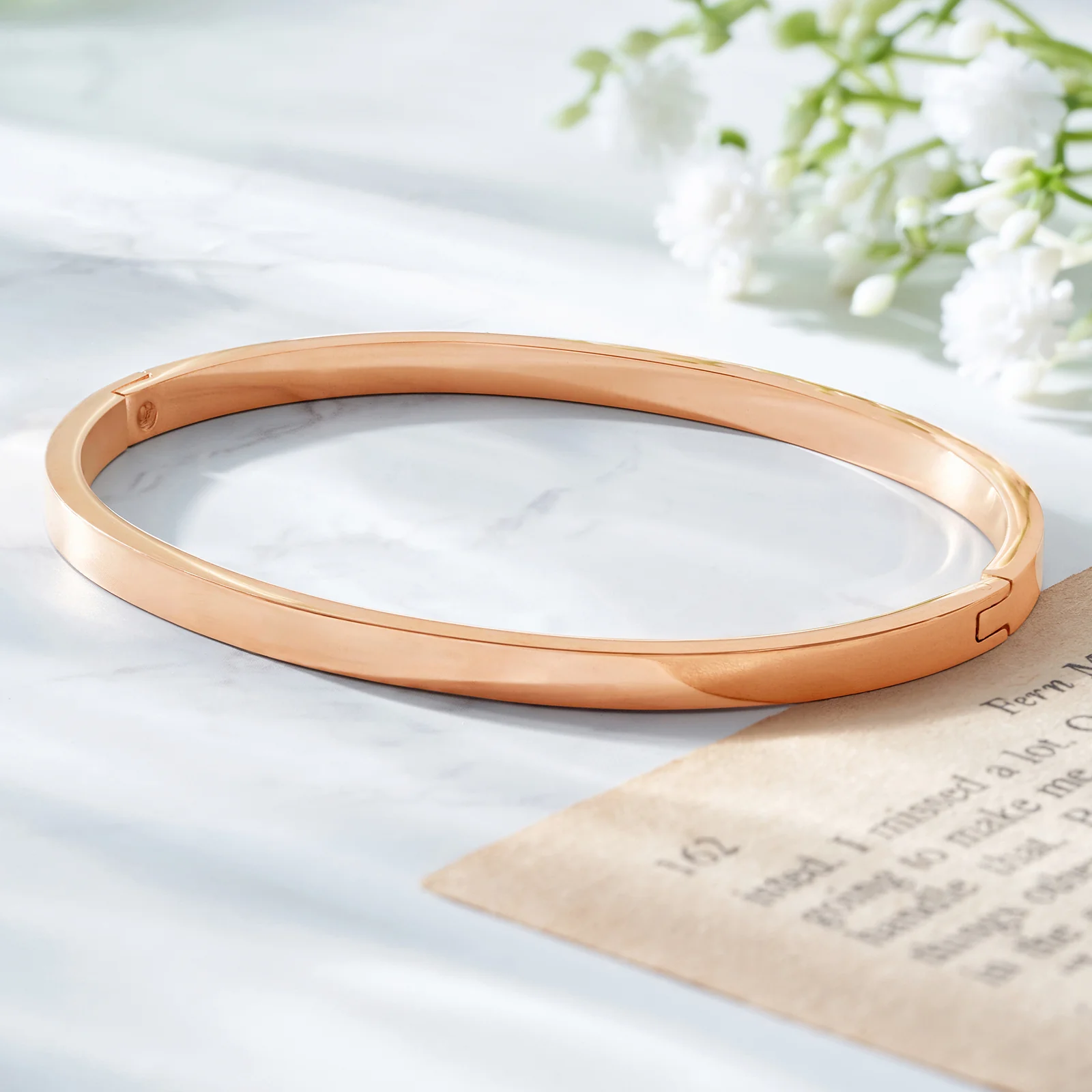 Minimal Rose Gold Mantra Band