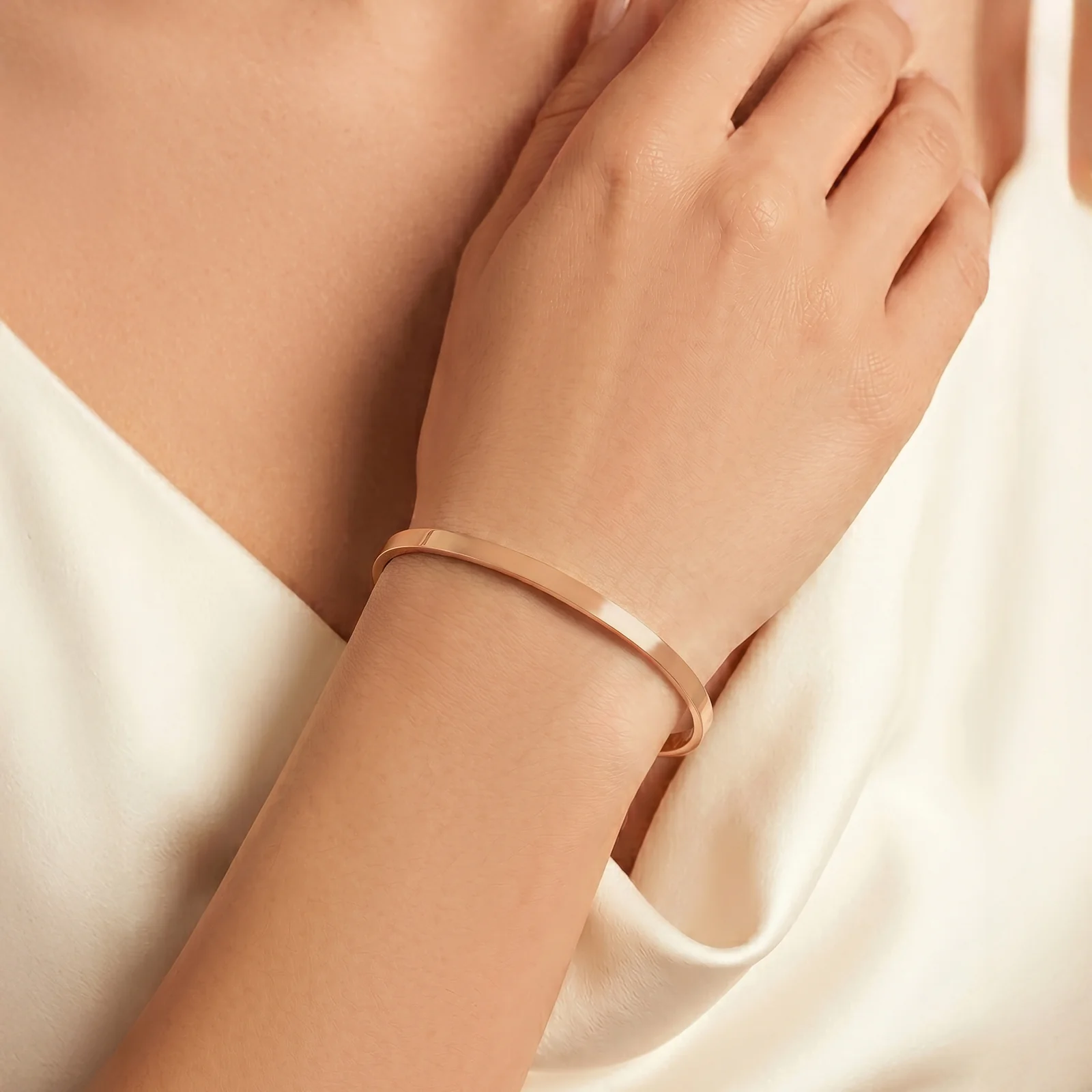 Minimal Rose Gold Mantra Band - Image 2